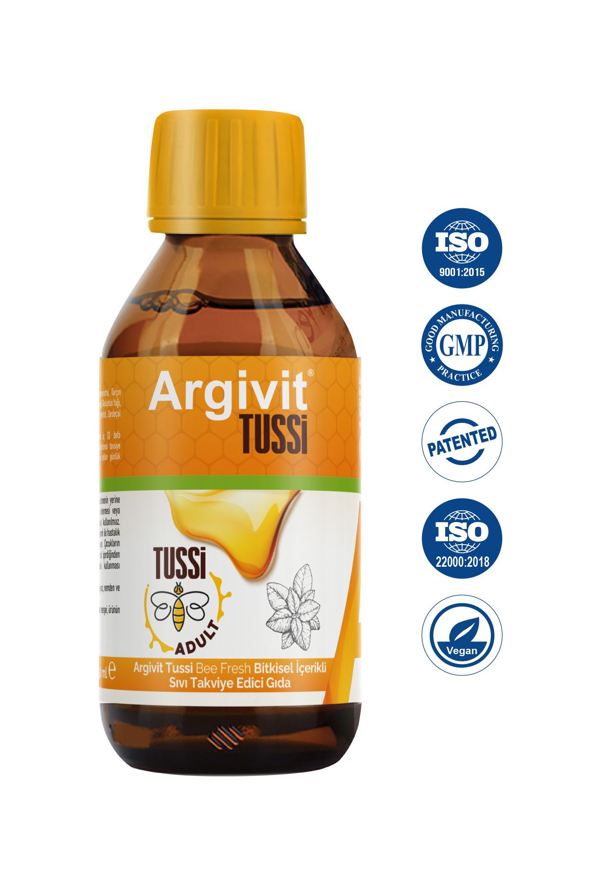 Argivit-Tussi Adult 3 Pack - Vitamin C and Cinnamon Syrup 150 ml 3