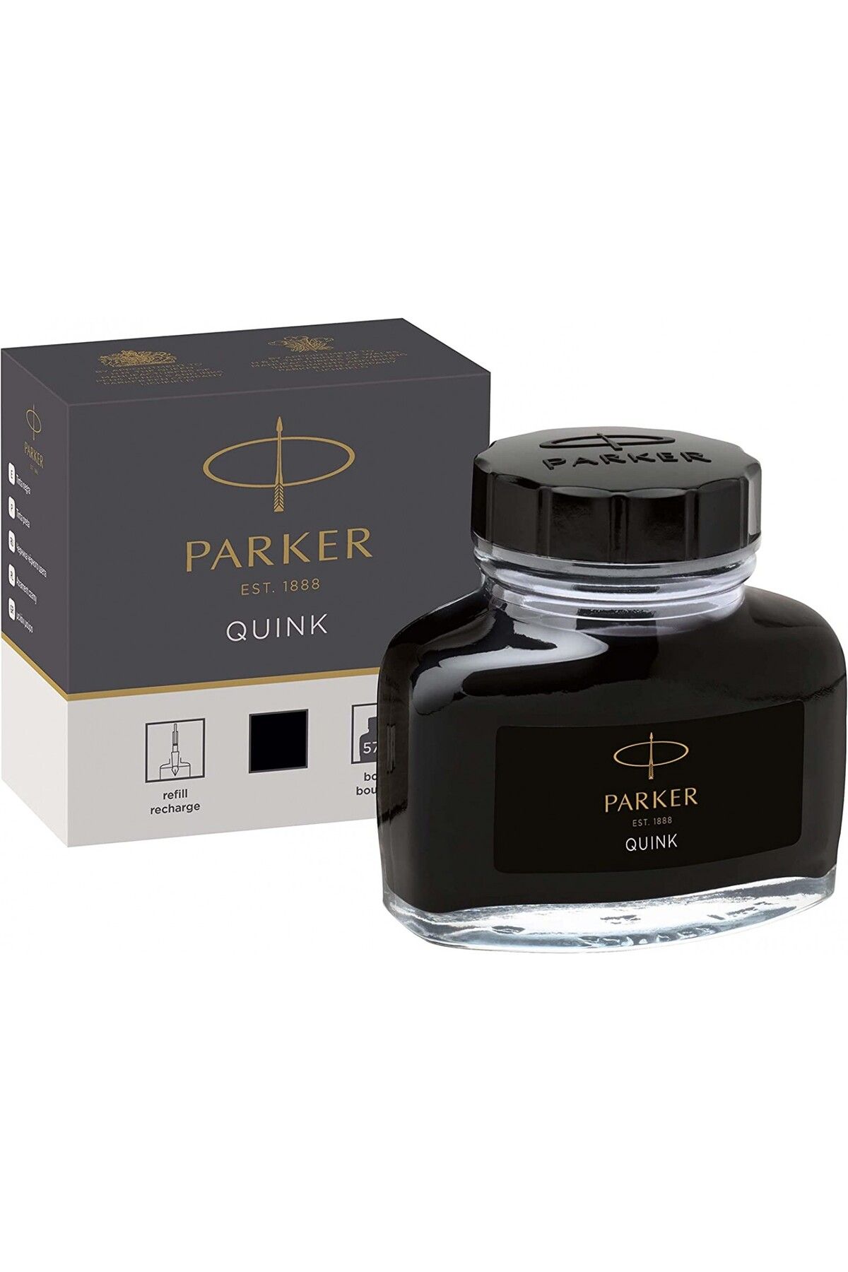 Parker Quink 57ml Dolma Kalem Şişe Mürekkebi Siyah