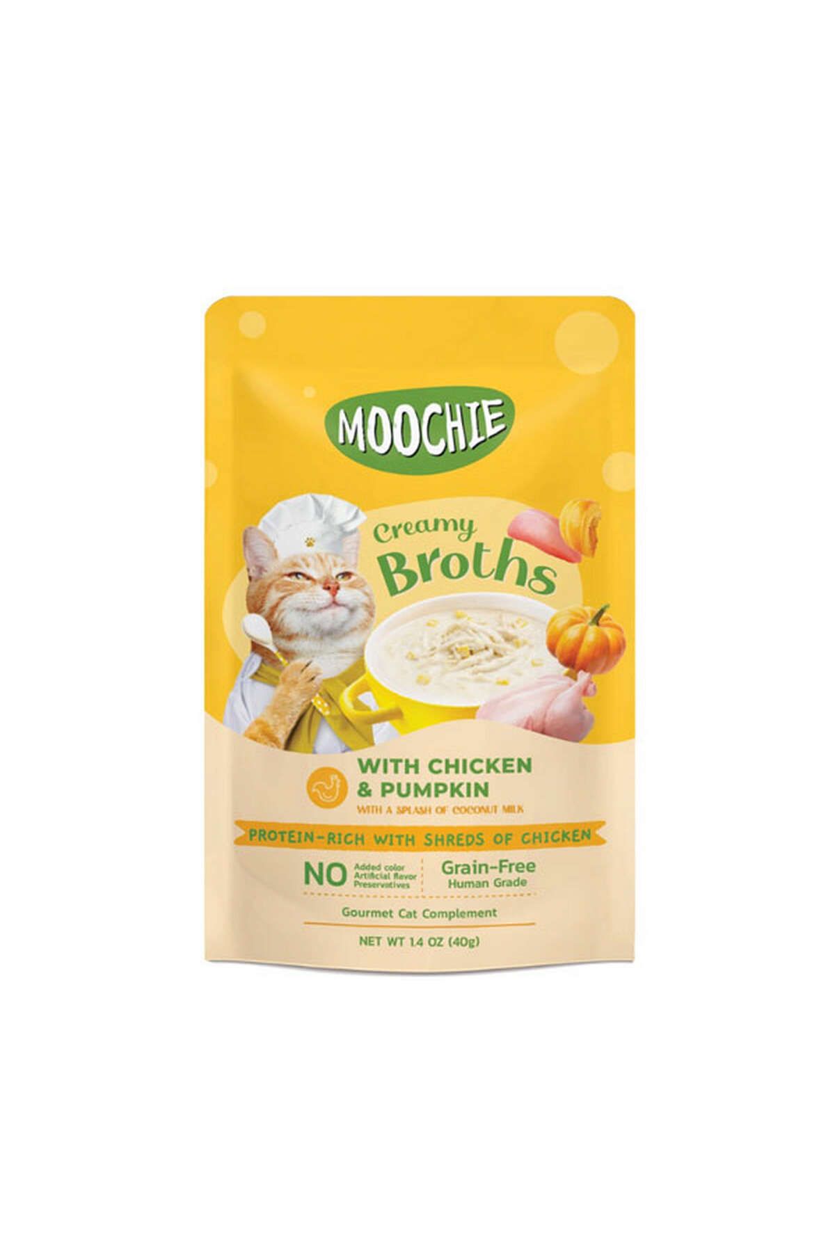 MOOCHIE ÇORBA KEDI ÖDÜLÜ TAVUK-BALKABAĞI 40 GR X 4 ADET 673143