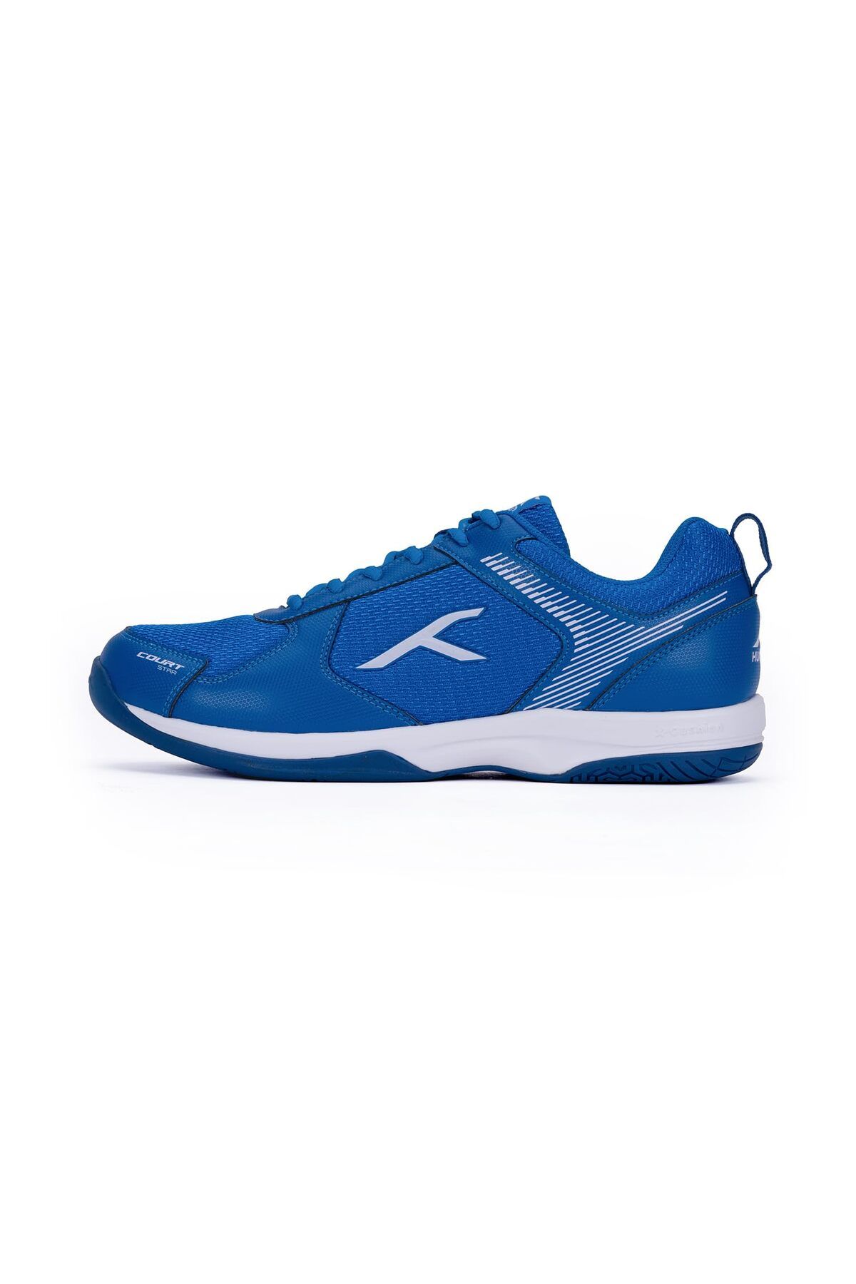 Hundred-Court Star Badminton Shoes | Non Marking | X-Cushion Protection (Blue/White, 7UK) 1