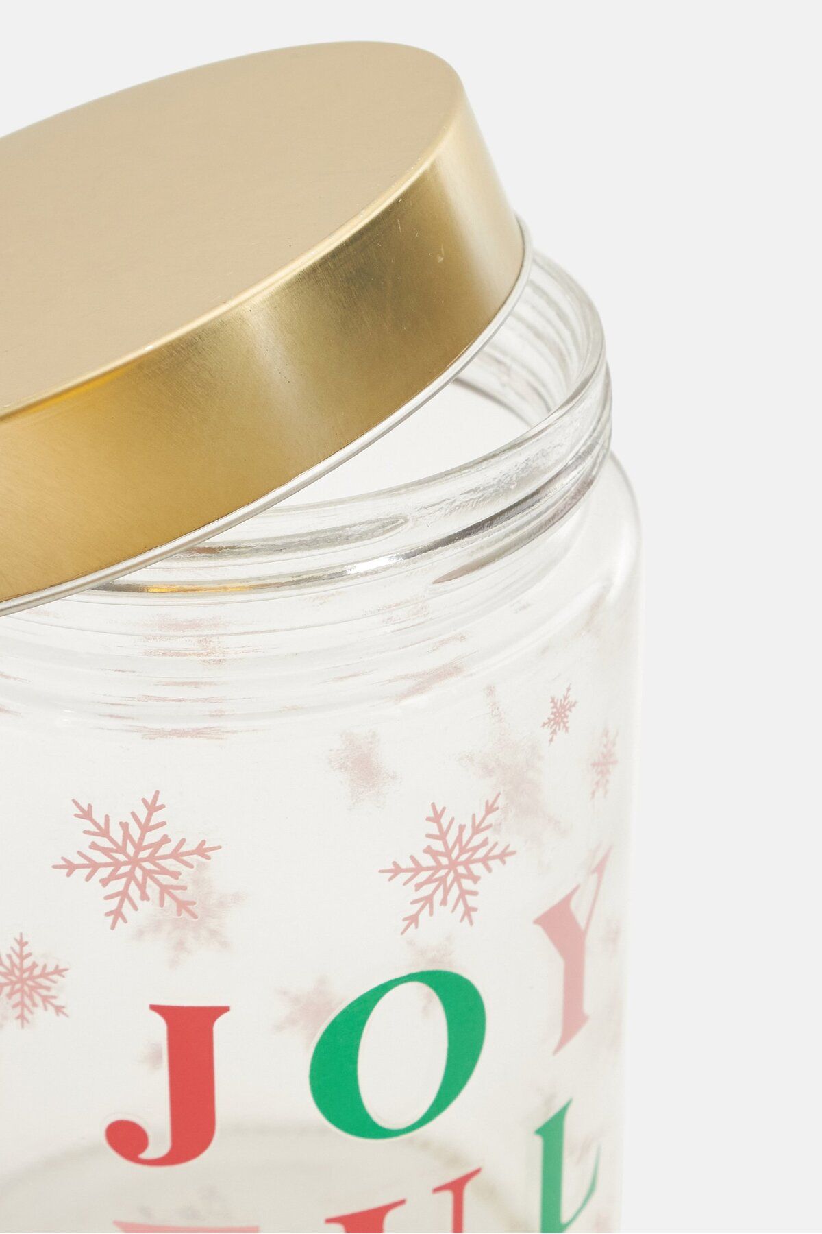 American Atelier-Joyful Round Glass Canister 44 oz, Transparent 3