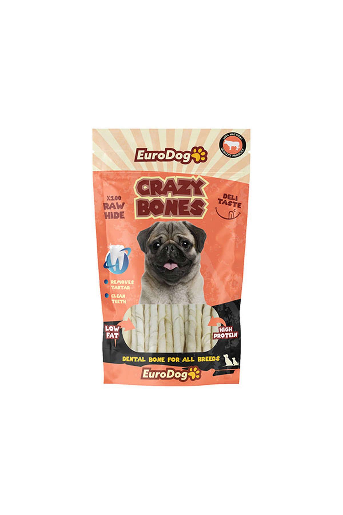 Eurodog CRAZY BONE SÜTLÜ BURGU ÇUBUK 20 LI X 2 ADET GLSTD