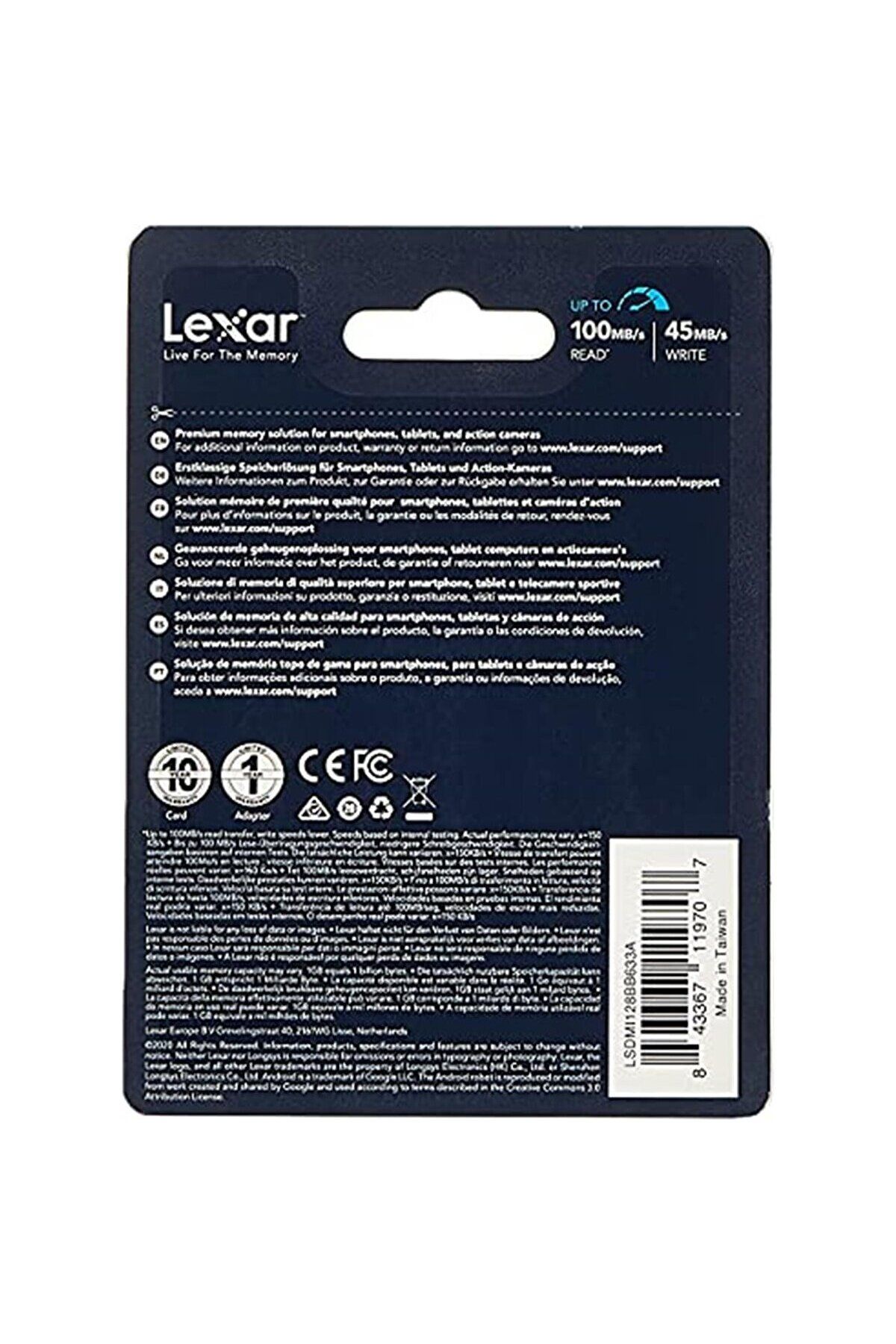 Lexar-128 جيجابايت 633x Microsdxc Uhs-ı U3 - بطاقة ذاكرة عالية الأداء 2