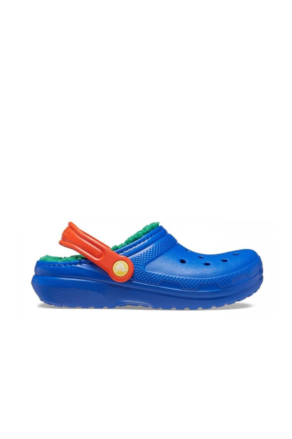 Crocs-Classic Lined Clog K Slippers for Kids - Blue / Multi 1