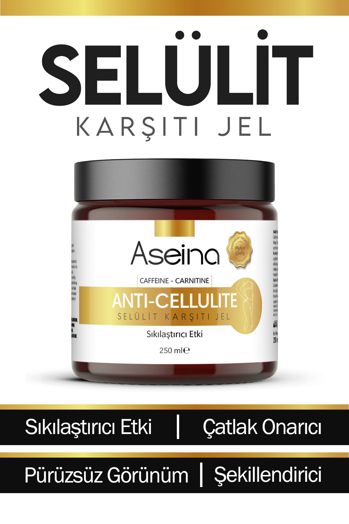 Aseina , Sıkılaştırıcı,selülit Ve Çatlak Giderici Vücut Şekillendirici Jel 250 ml