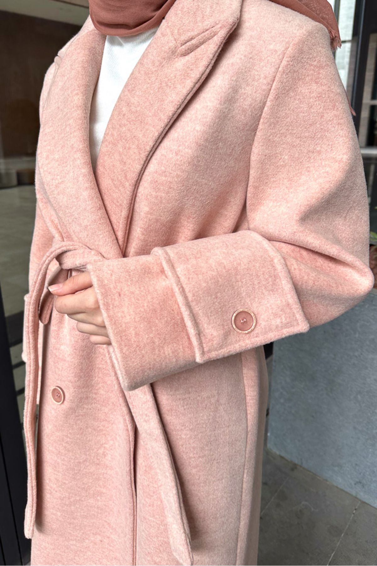 Oven Petra Long Kachet Coat - Salmon