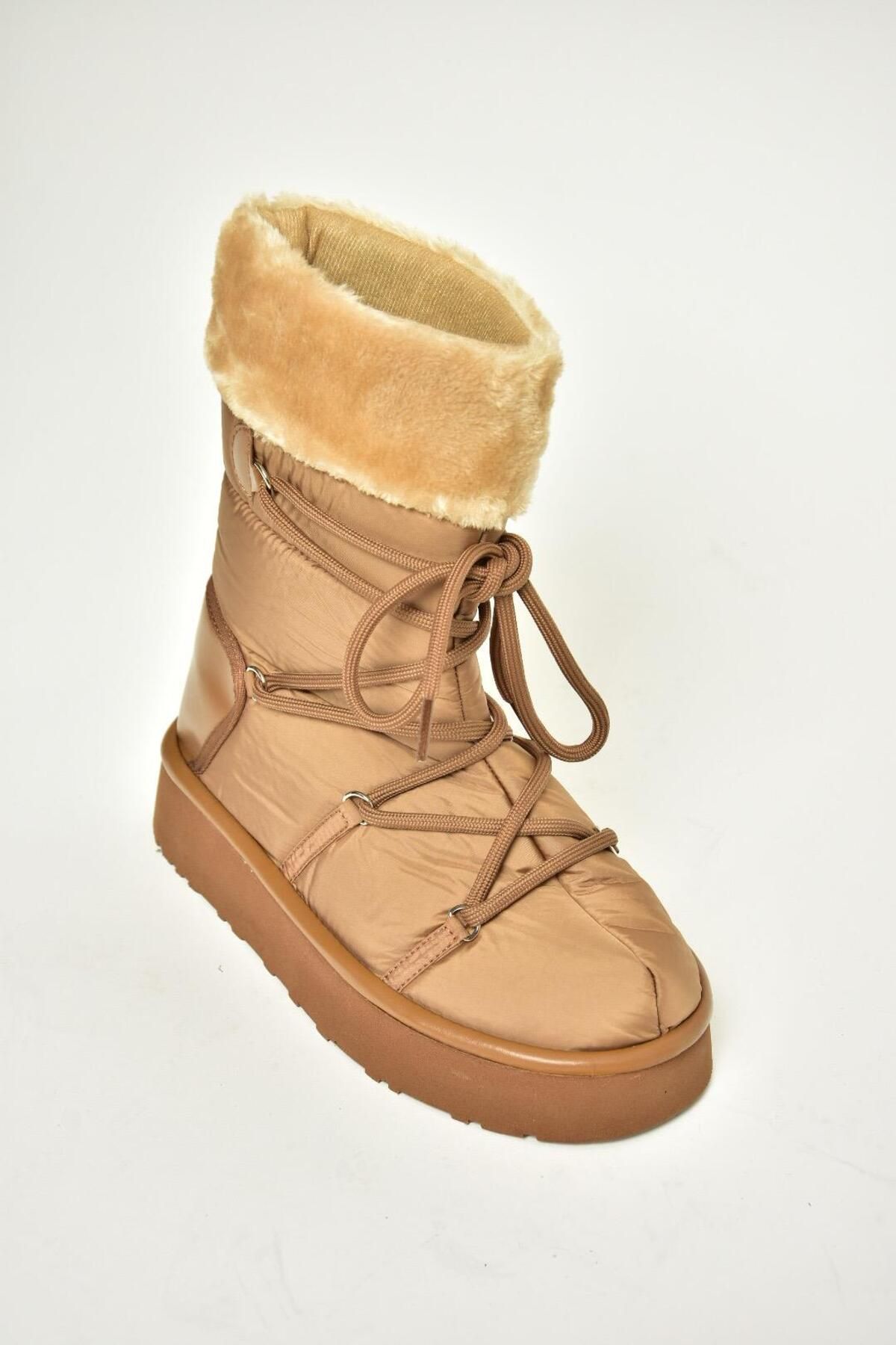 Fox Shoes-T 476383004   Tan Fabric Snow Boots 7