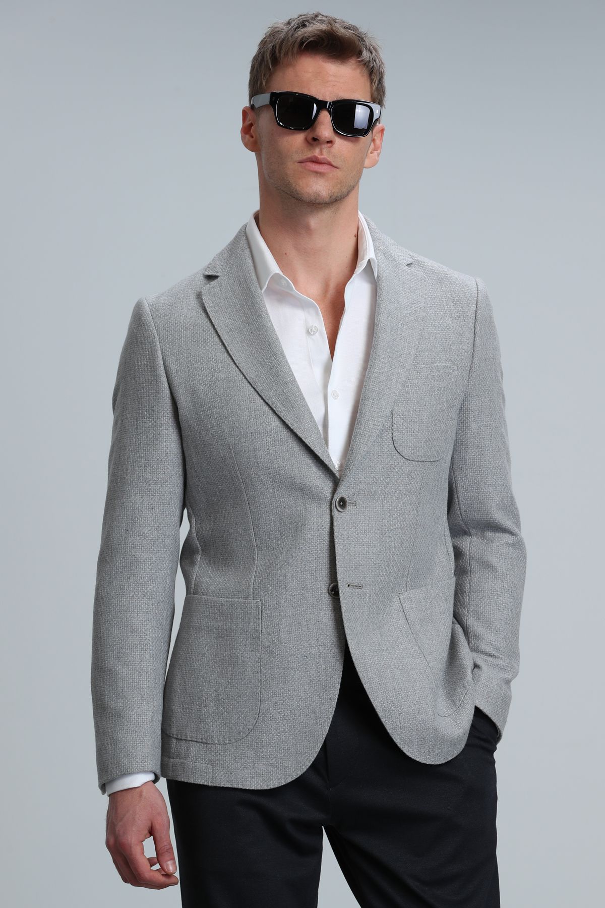 Lufian-Blazer - Gray - Slim fit 1