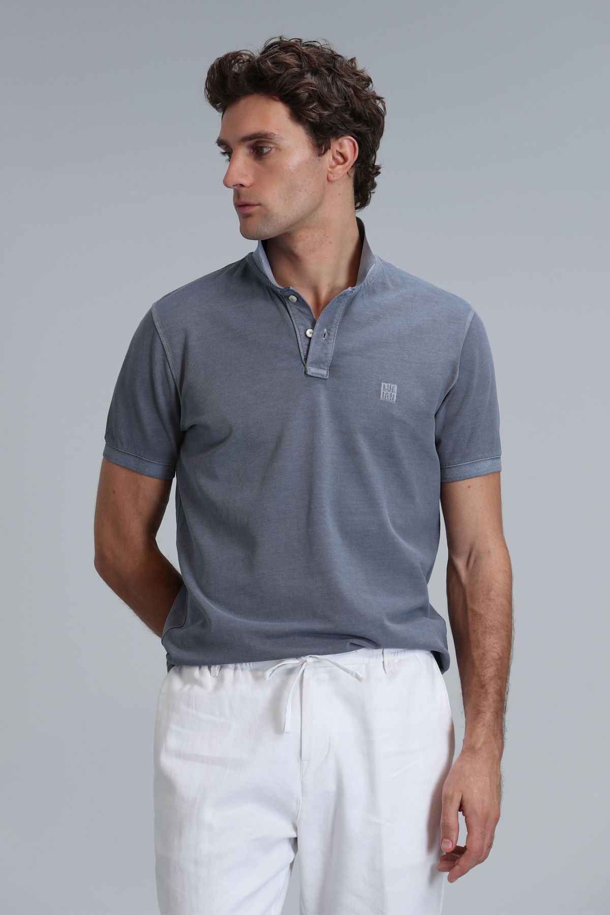 Lufian-Men's Polo T-shirt - Vernon Smart, Dark Gray 3