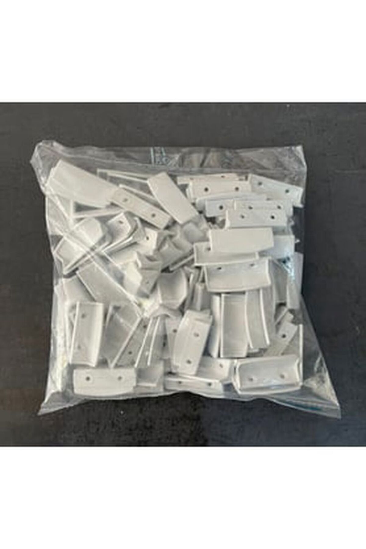 Genel Markalar 100 Adet Beyaz Menteşeli Sineklik Tutamak Aparatı Plastik