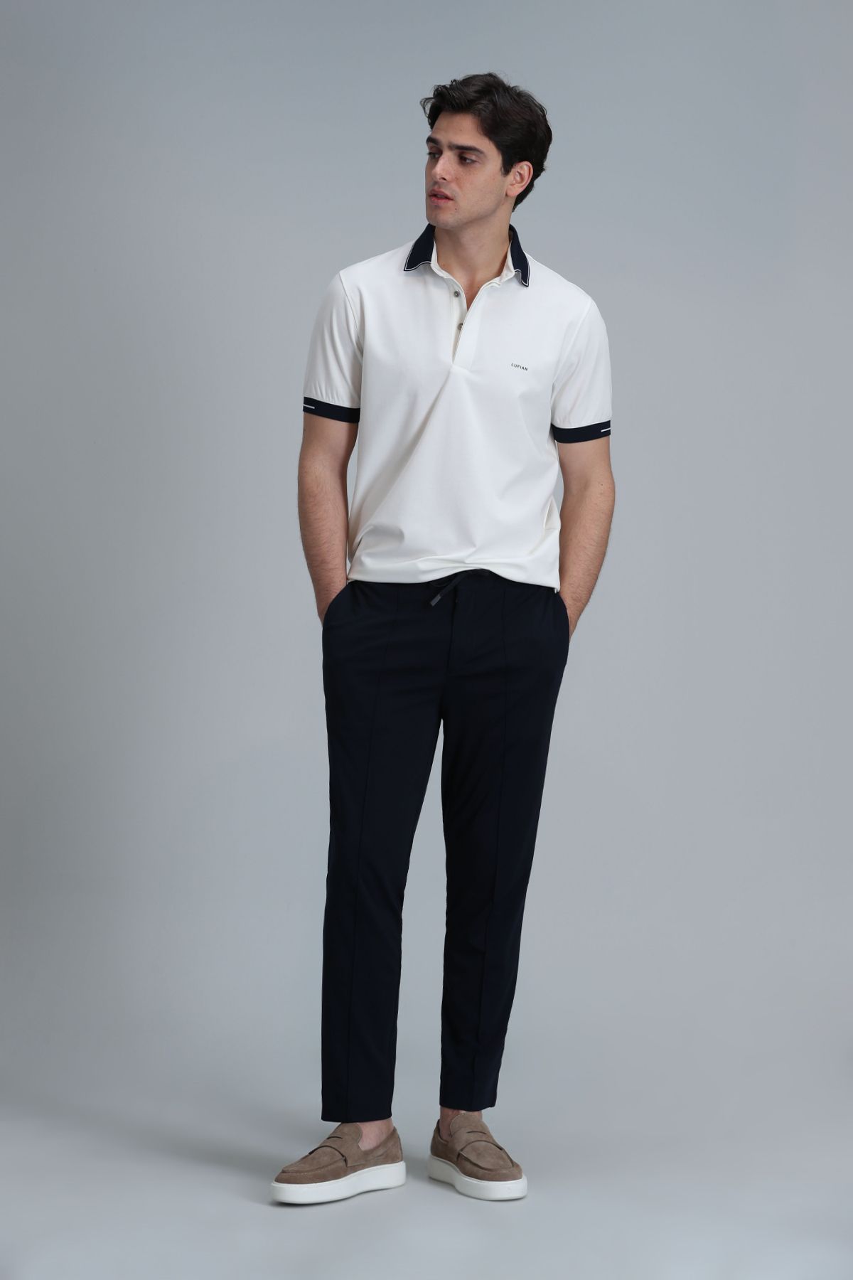 Lufian-Tylor Smart Men's Polo T-shirt - Off White 4