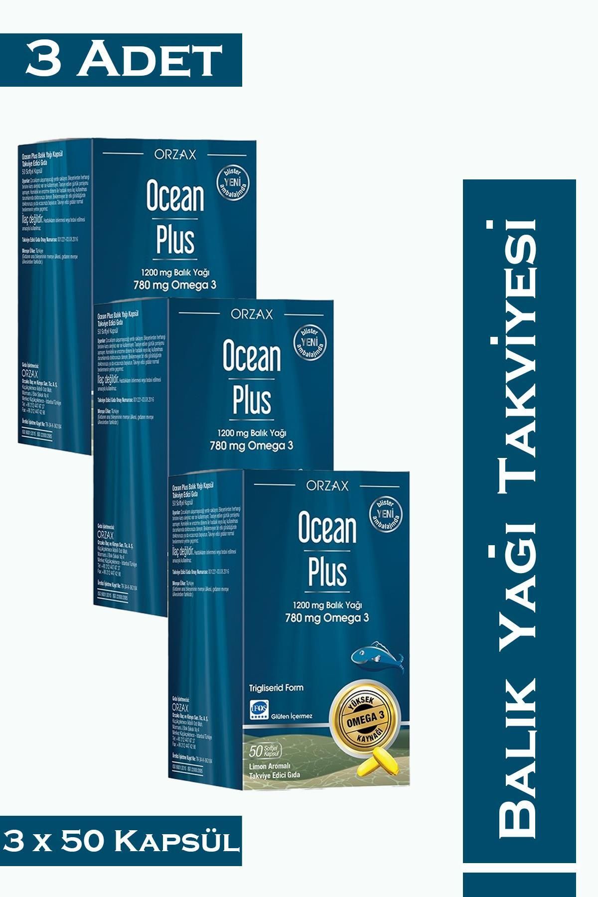 Orzax Ocean Plus 1200 mg 50 Kapsül 3 Adet