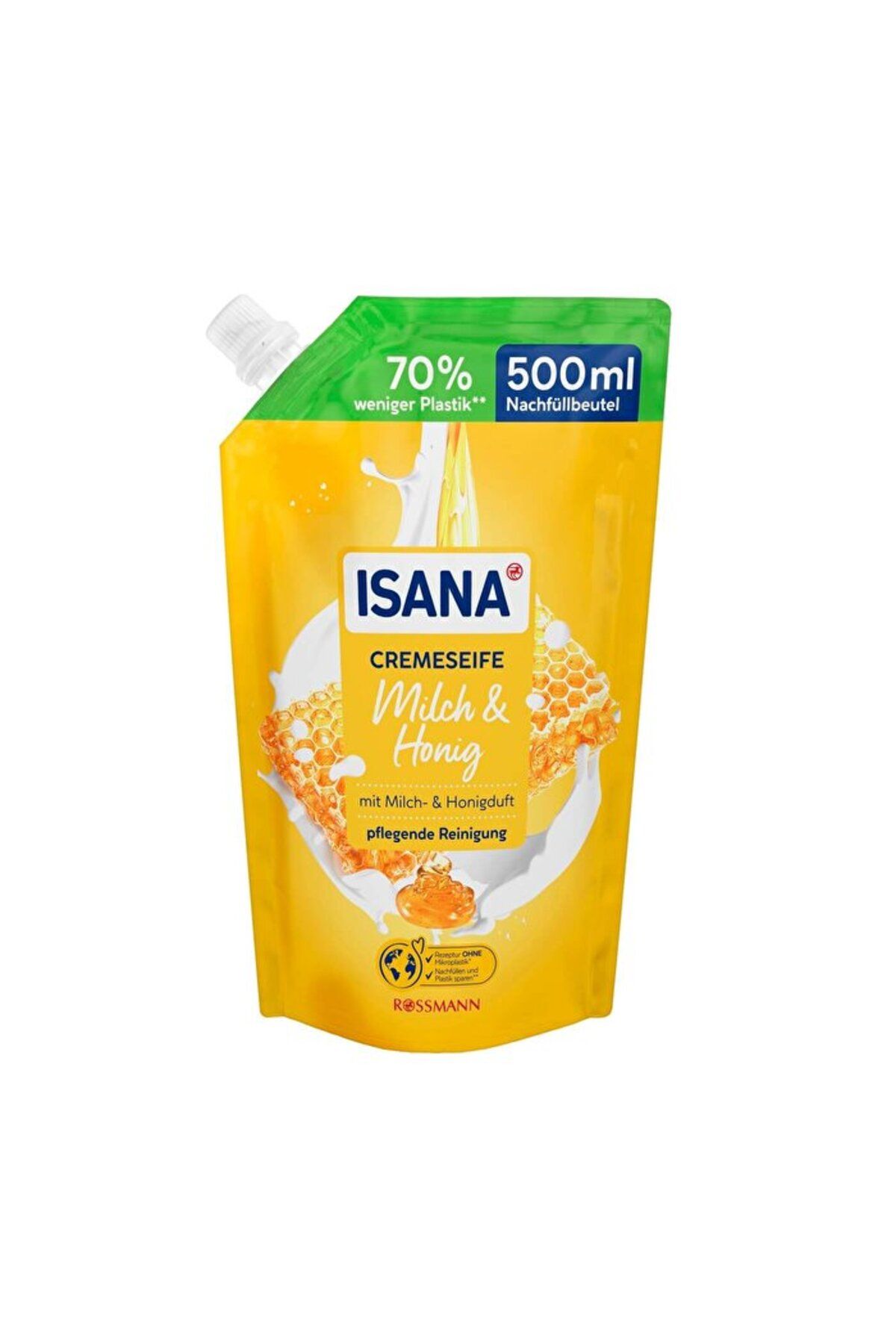 ISANA Sıvı Sabun - Ballı ve Sütlü Yedek - 500 ml