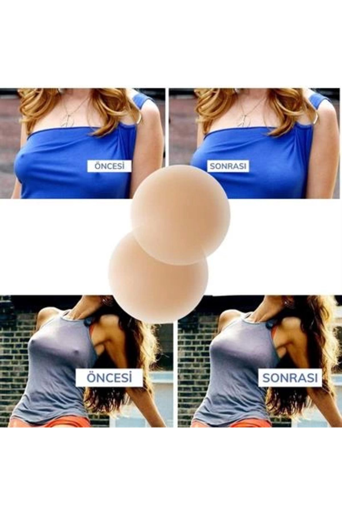 Lisinya Silikon Göğüs Ucu Kapatıcı Gizleyici Bant Aparat  Nipple Pad ( Lisinya )