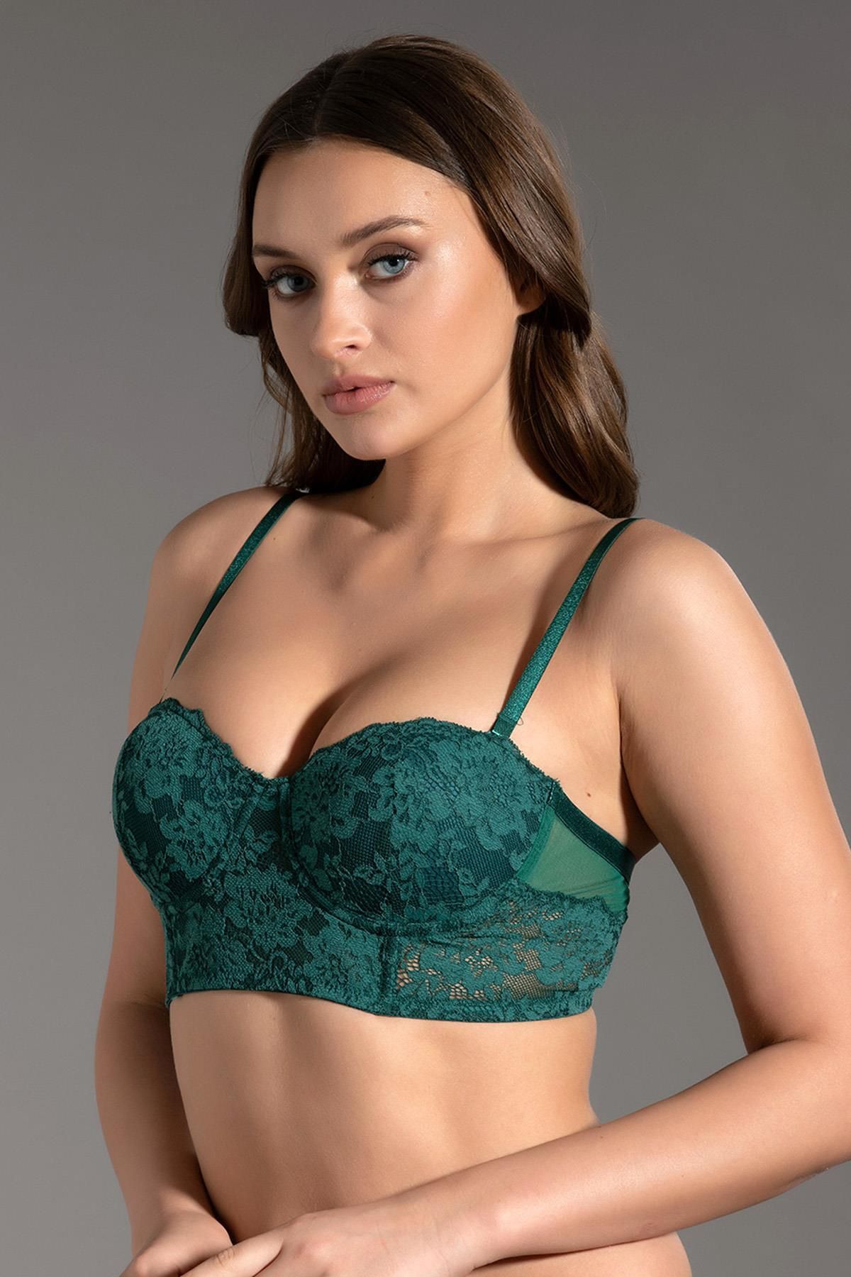 C&City-Supported Strapless Bustier C15120 Green 3