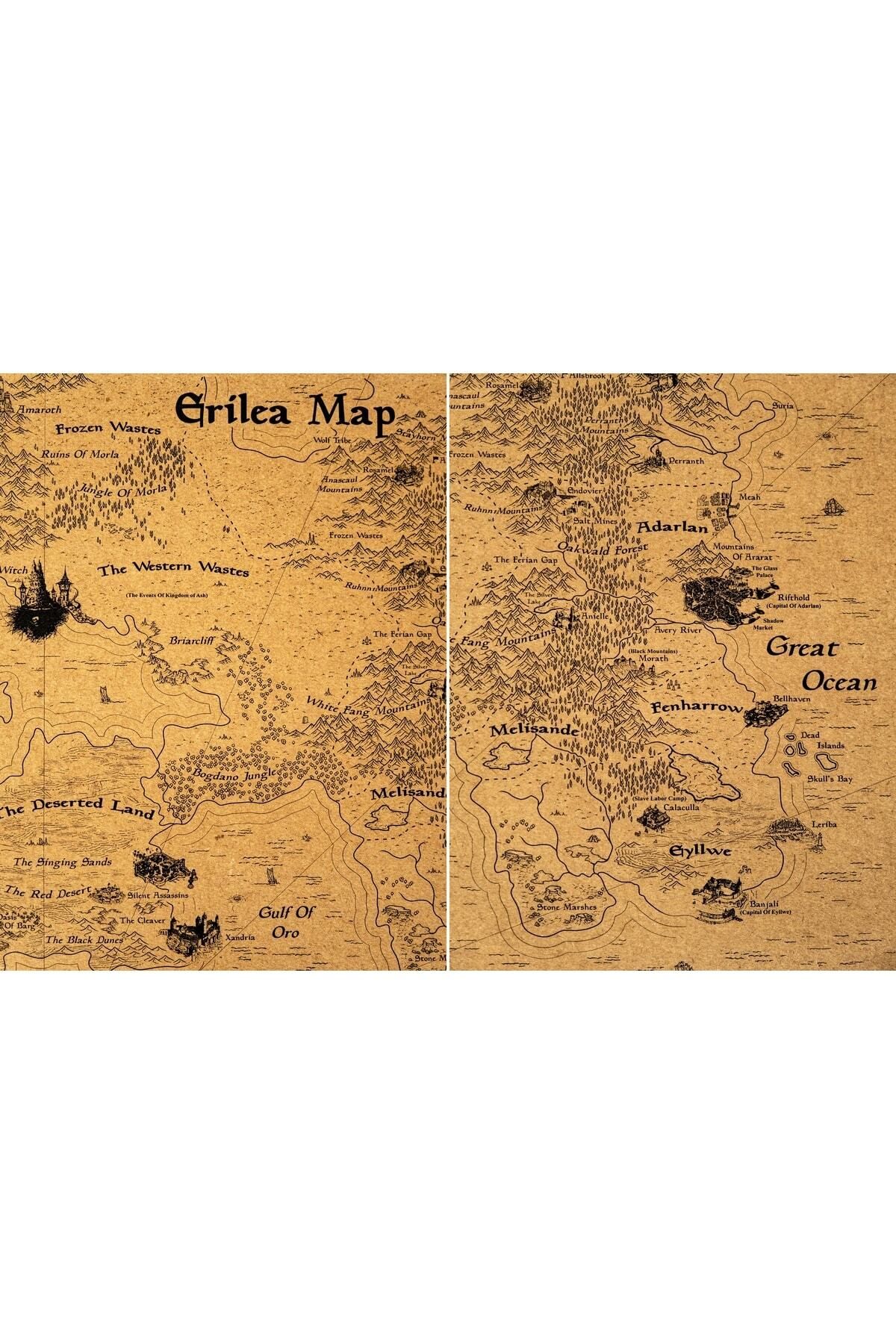 Talented Bears Workshop-Sarah J. Maas'Rustic Throne of Glass' Map - Erilea A3 Poster 3