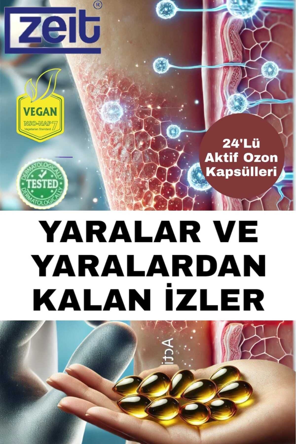 ZEİT OZON Ozonlu Leke ve İz Giderici Krem | Yara, Yanık ve Cilt Kararması İçin Doğal Onarıcı Bakım 24^Lü