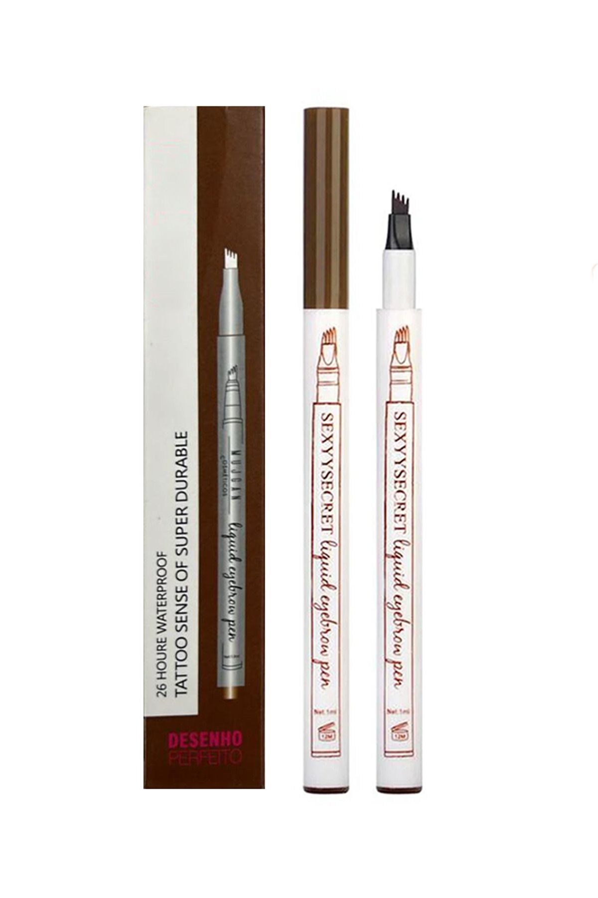 AYACO-Fine Sketch Light Brown Eyebrow Pencil Lasting Water Resistant Eyebrow Pencil and 3-Piece Eyebrow Razor Facial Razor 2