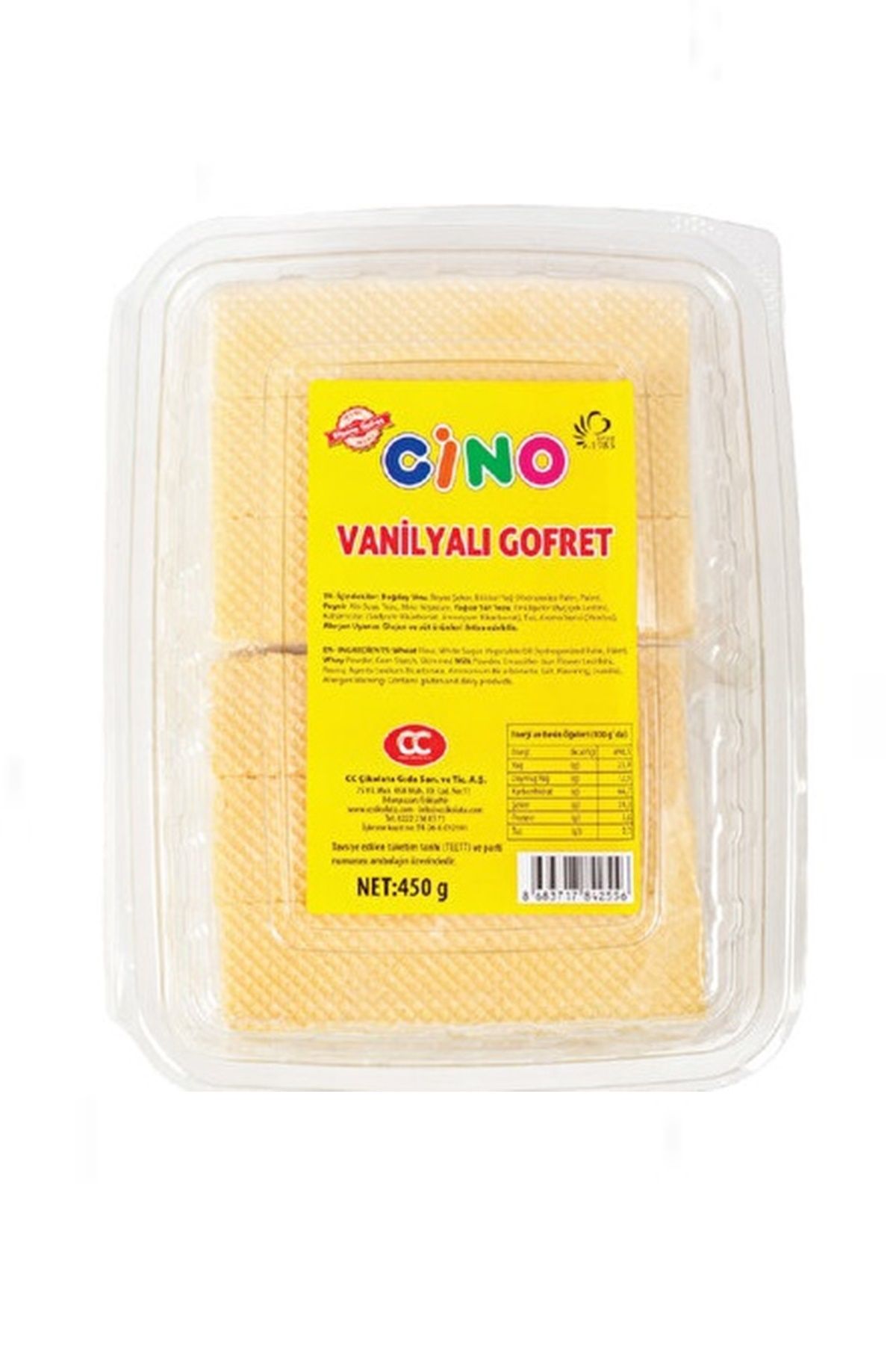 Cino Vanilyalı Gofret 450 Gram