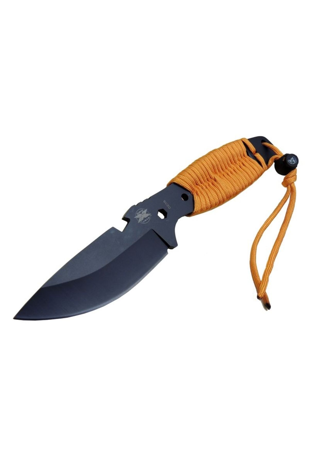 NEZADE STORE DPX Gear Assault 0238TRN Kamp Bıçağı 22,5 cm - Turuncu, Metal; İpli Sap