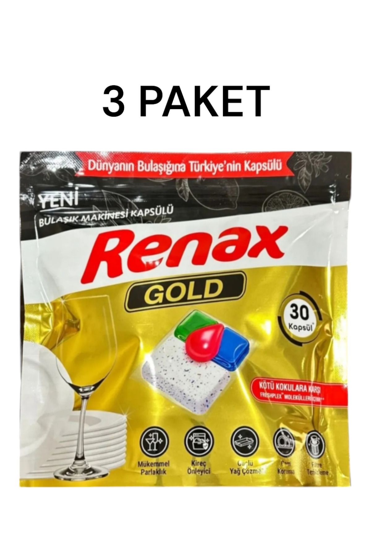 RENAX Gold 30 Lu Kapsül 4 ü Bir Arada Yerli 3 Paket