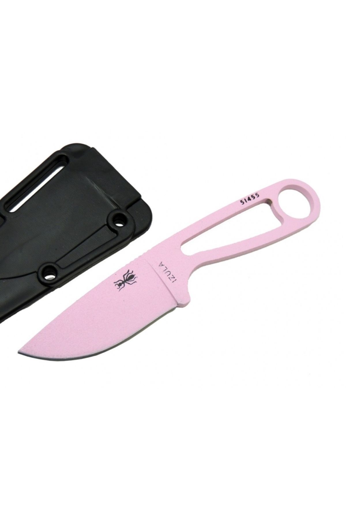 NEZADE STORE İzula Esee 51455PNK Pembe Kamp Bıçağı 16 cm - Komple Metal, Plastik Kılıflı