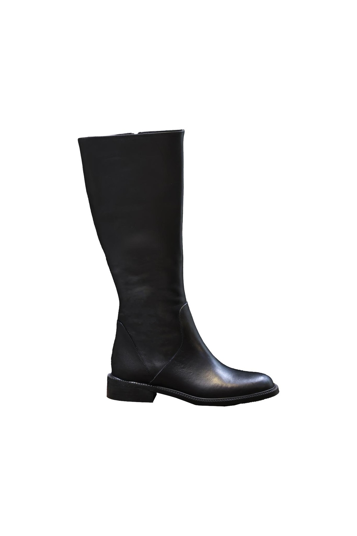 KARVENSHOES Hakiki Siyah Deri Çizme 10053 görsel 3