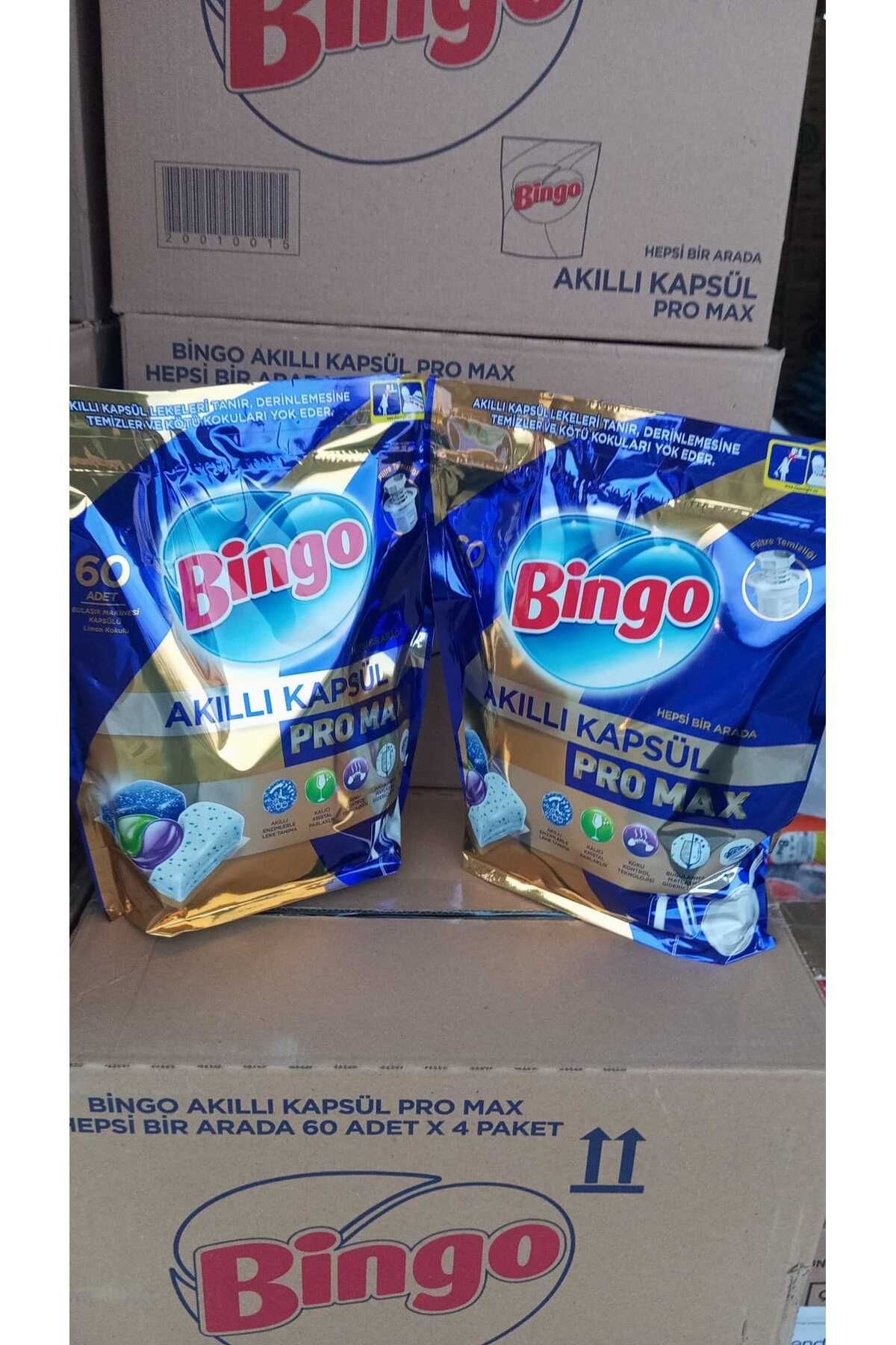 Bingo BİNGO BULAŞIK TABLETİ 60 Lİ  2 PAKET 120 ADET AKILLI KAPSÜL PROMAX