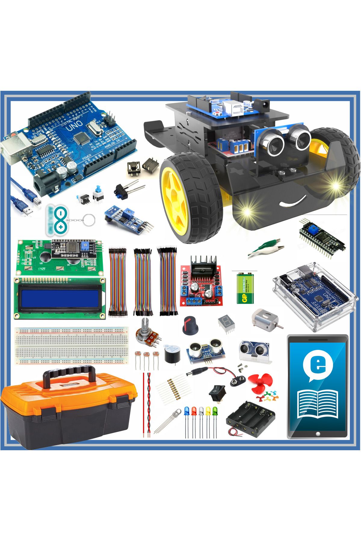 Arduino Başlangıç Seti Uno R3 ( Ch340 ) Süper Ideal Set --