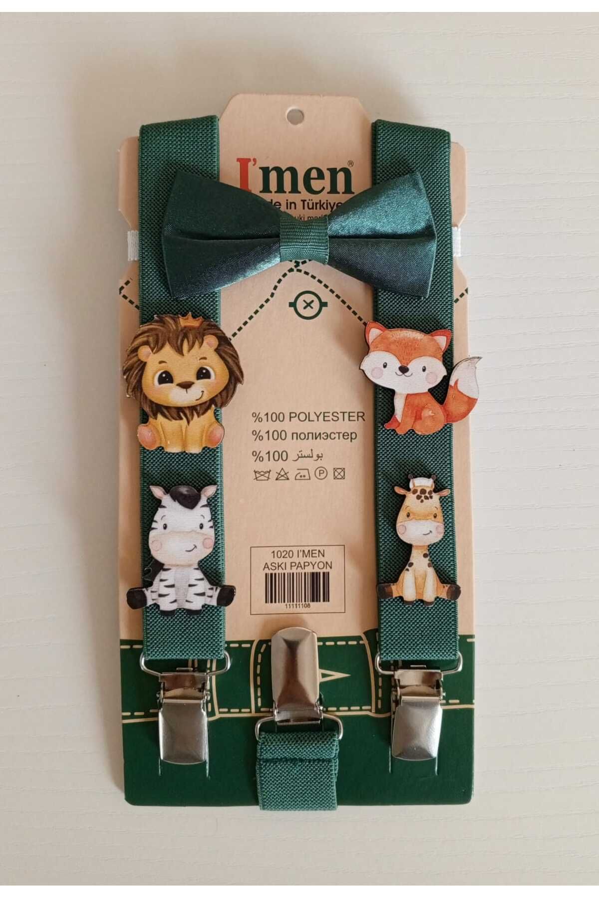 Bambino-SAFARI ANIMAL CONCEPT HANGER BOW TIE BIRTHDAY SPECIAL DAY PANT HANGER 1