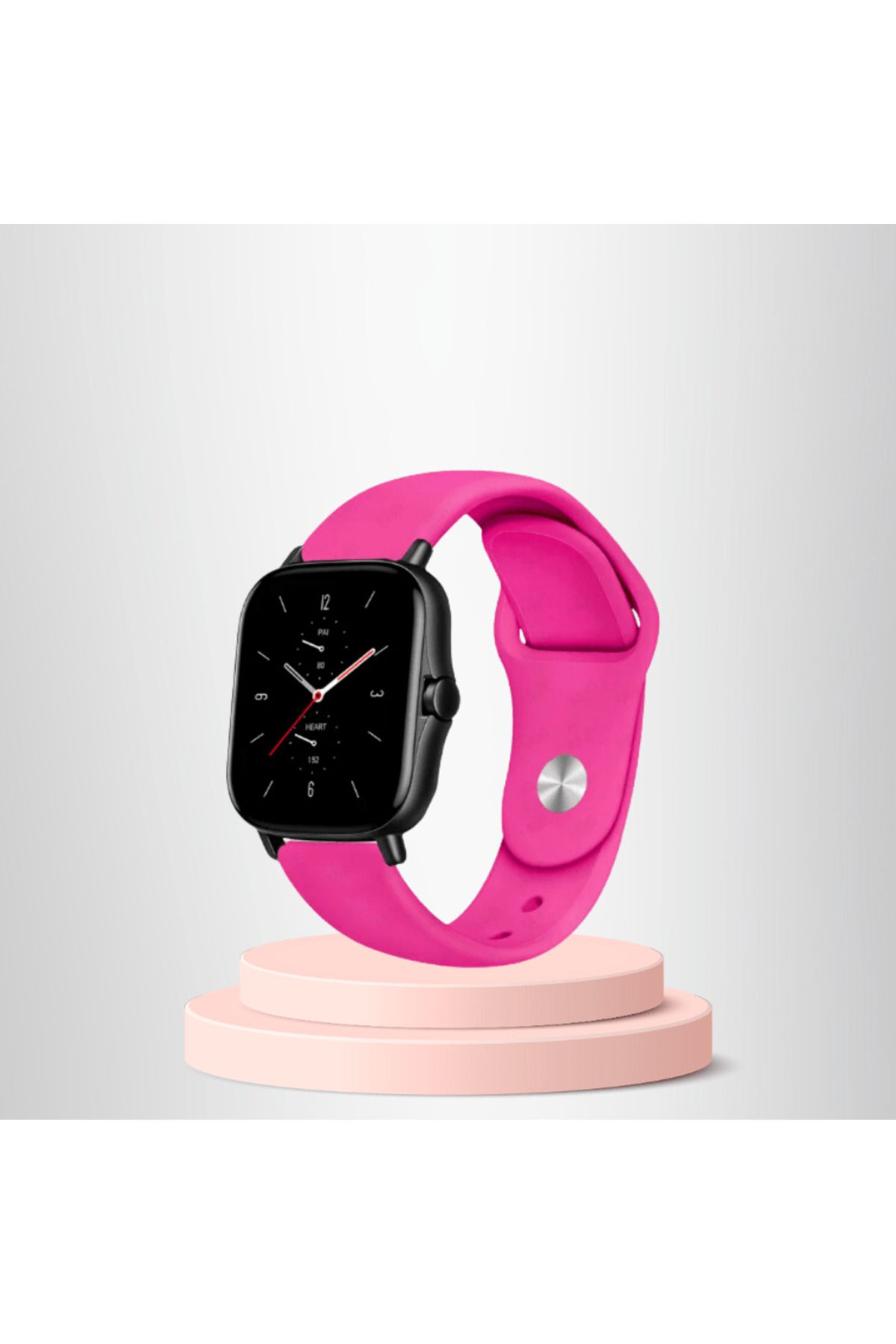 Skygo Apple Watch  ultra Silikon Kordon 42-44-45-49 Mm/L Uyumlu PEMBE