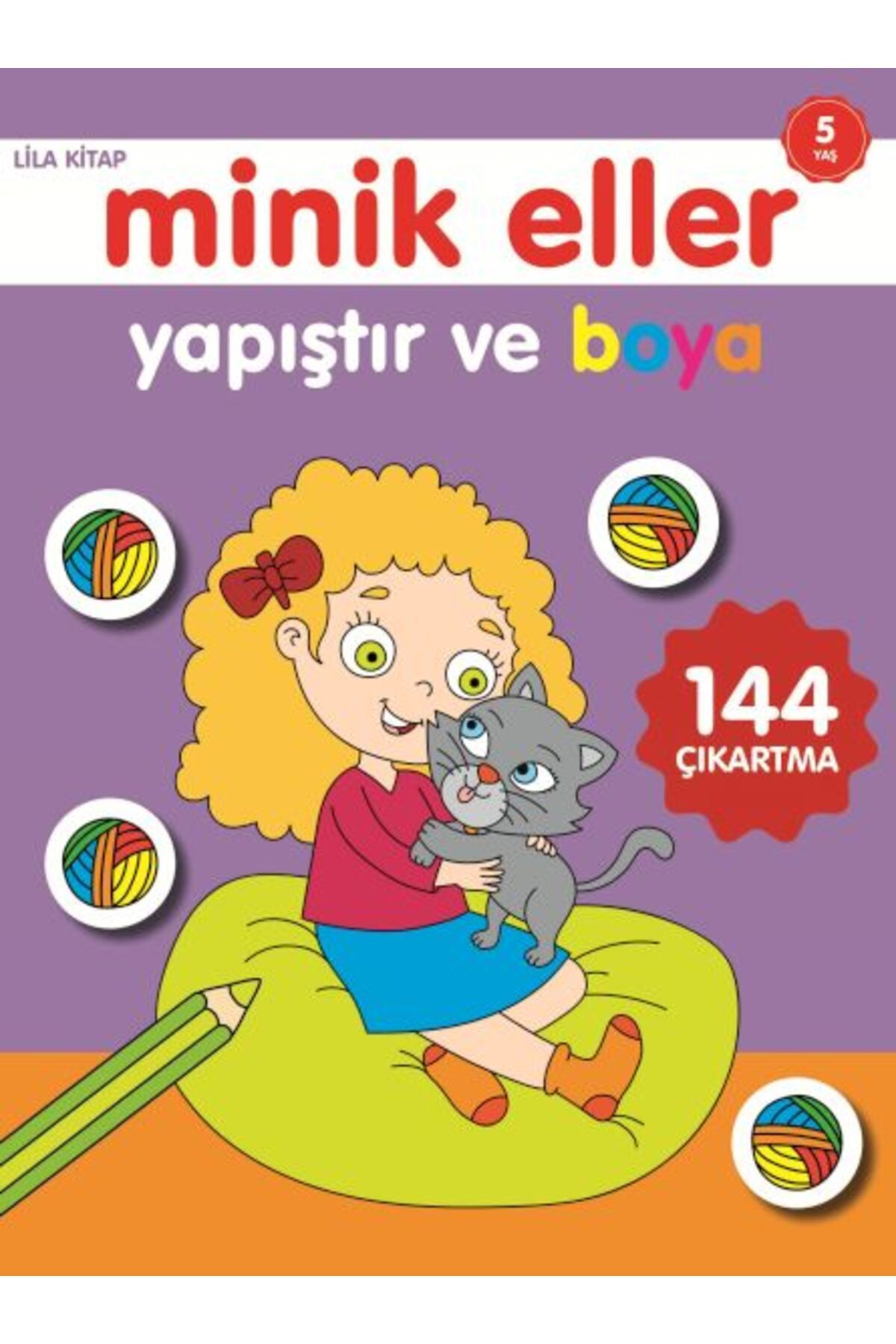 0-6 Yaş Yayınları Minik Eller Yapıştır Ve Boya - Lila Kitap