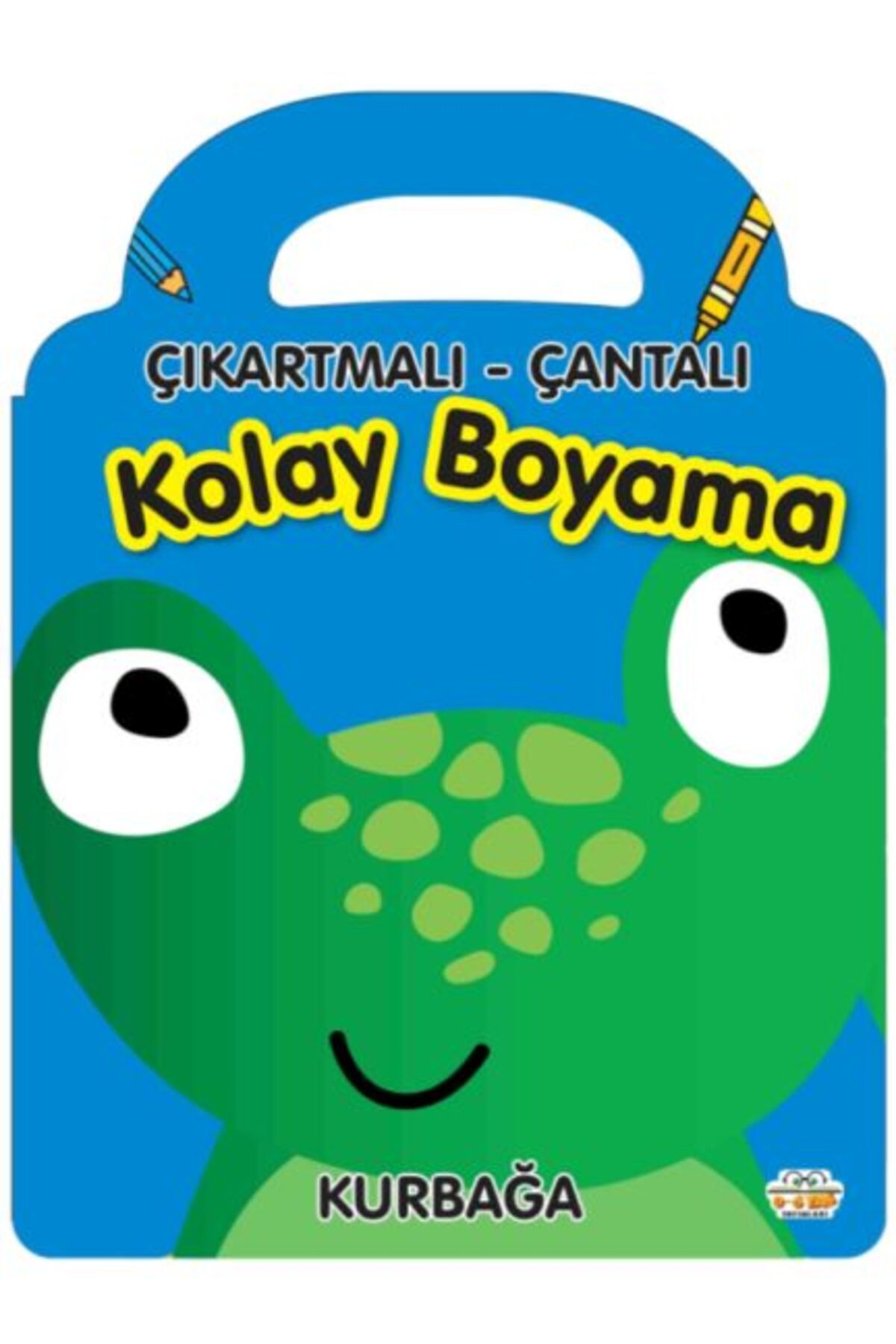 0-6 Yaş Yayınları Kurbağa - Çıkartmalı-Çantalı Kolay Boyama