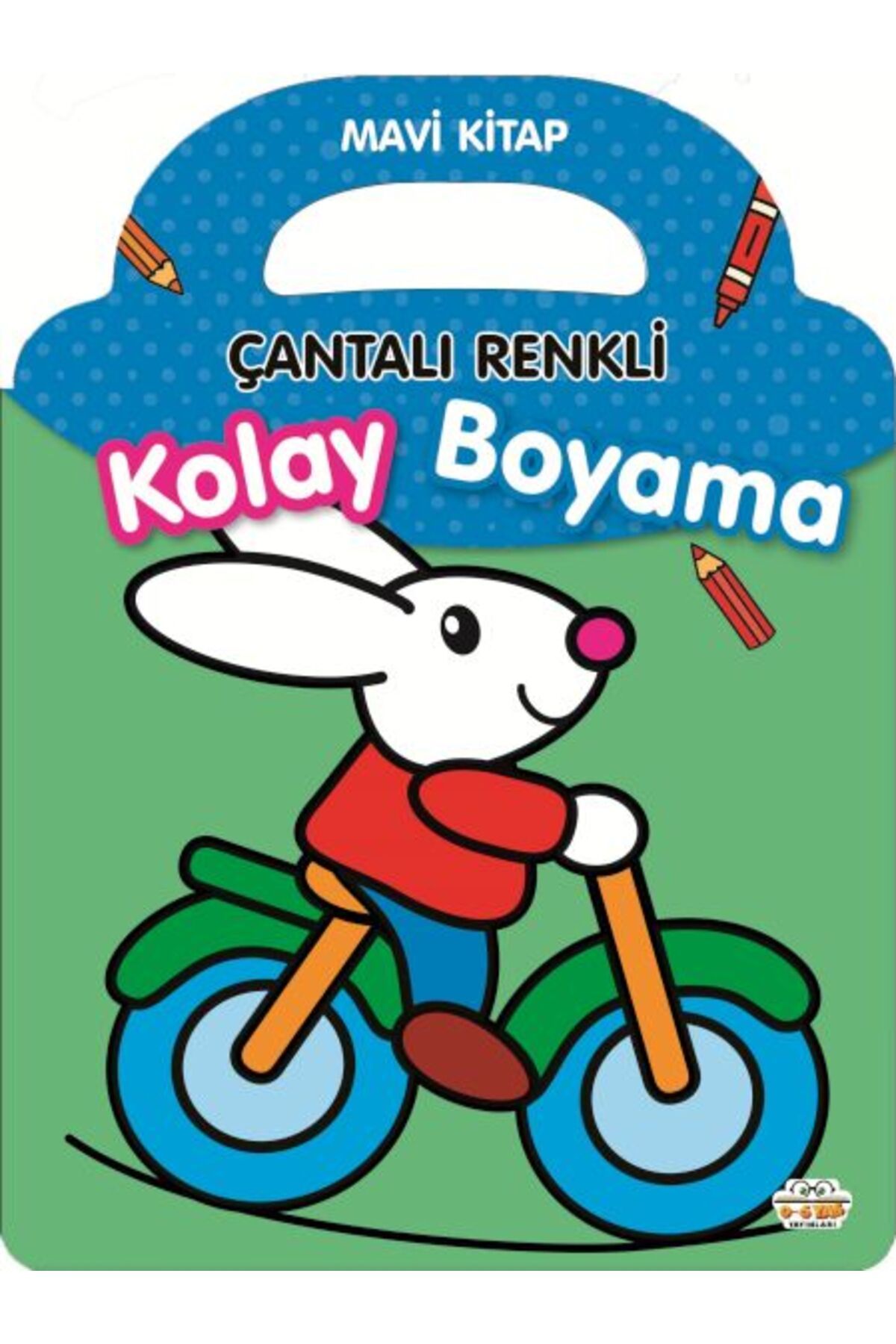 0-6 Yaş Yayınları Çantalı Renkli Kolay Boyama- Mavi Kitap