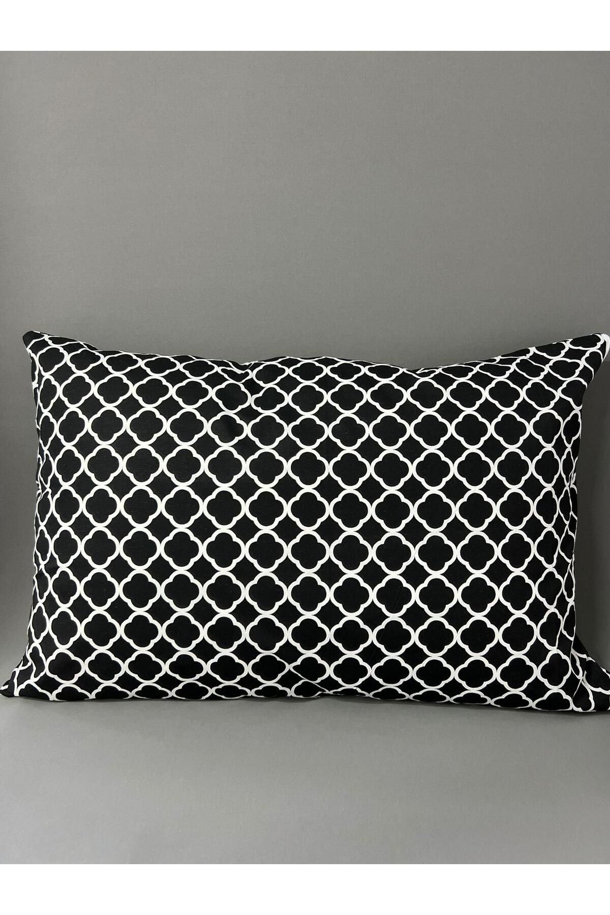 VODDİ-2 Pieces Patterned Zippered Cotton Pillow Case - Extra Soft Surface 2