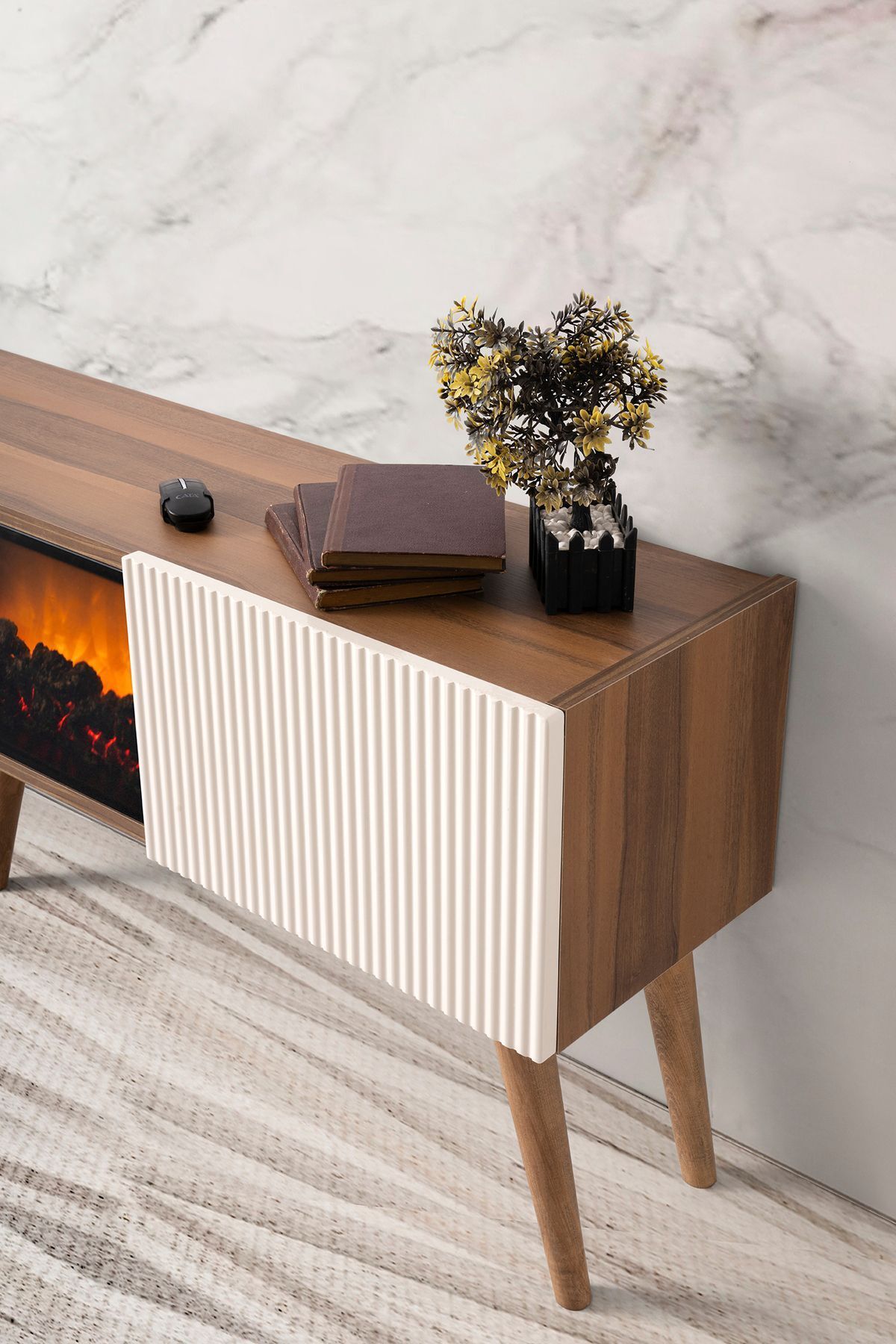 Dodo İç Mimarlık & Mobilya Tasarım Mini Venice Şömineli Tv Ünitesi