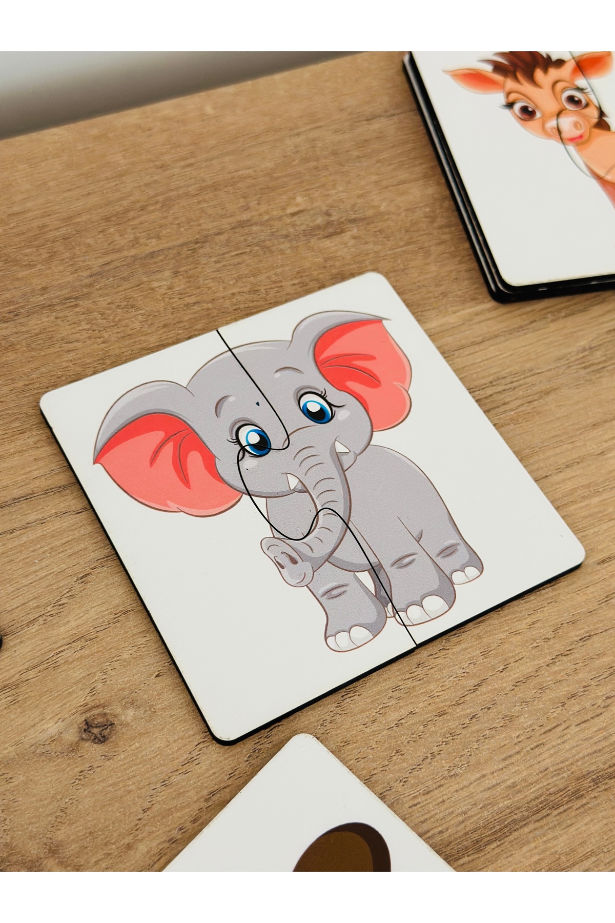 آموزش حیوانات، آموزش الفبا، کارت‌های جورکردنی حیوانات، اسباب‌بازی چوبی، اسباب‌بازی آموزشی