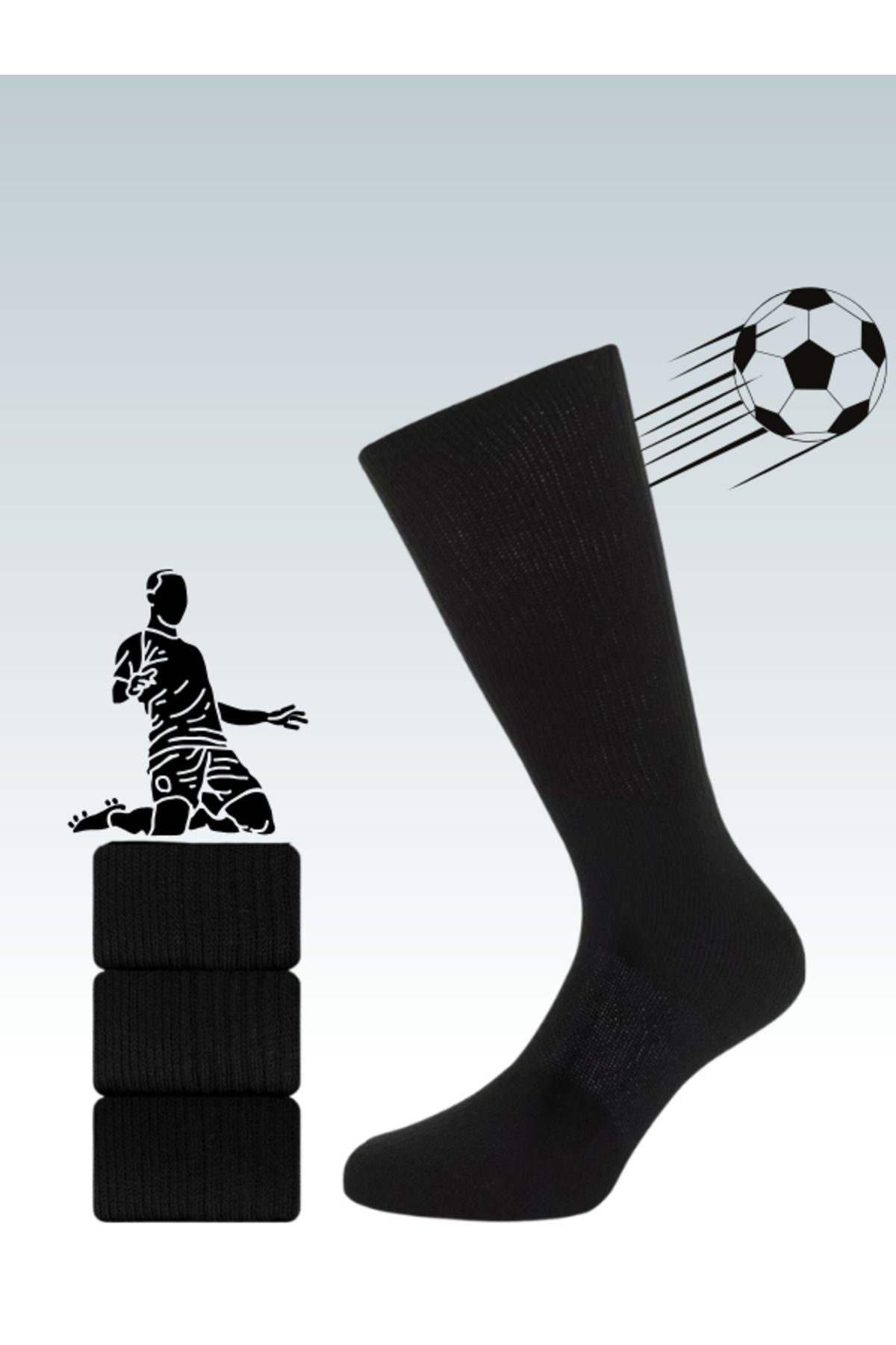 Bellanora 3 Çift Beyaz Sporcu Antrenman Spor Penye Unisex Çorap Seti