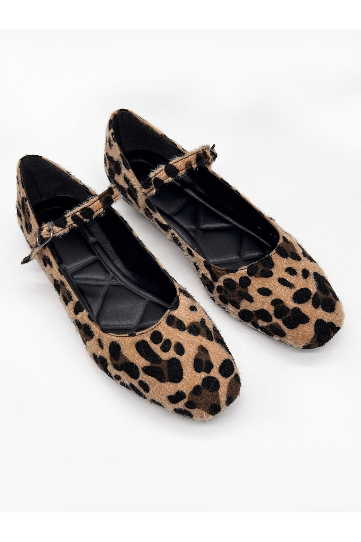 MAGGIO-Women's Leopard Patterned Mary Jane Ballerinas Comfortable Sole 4