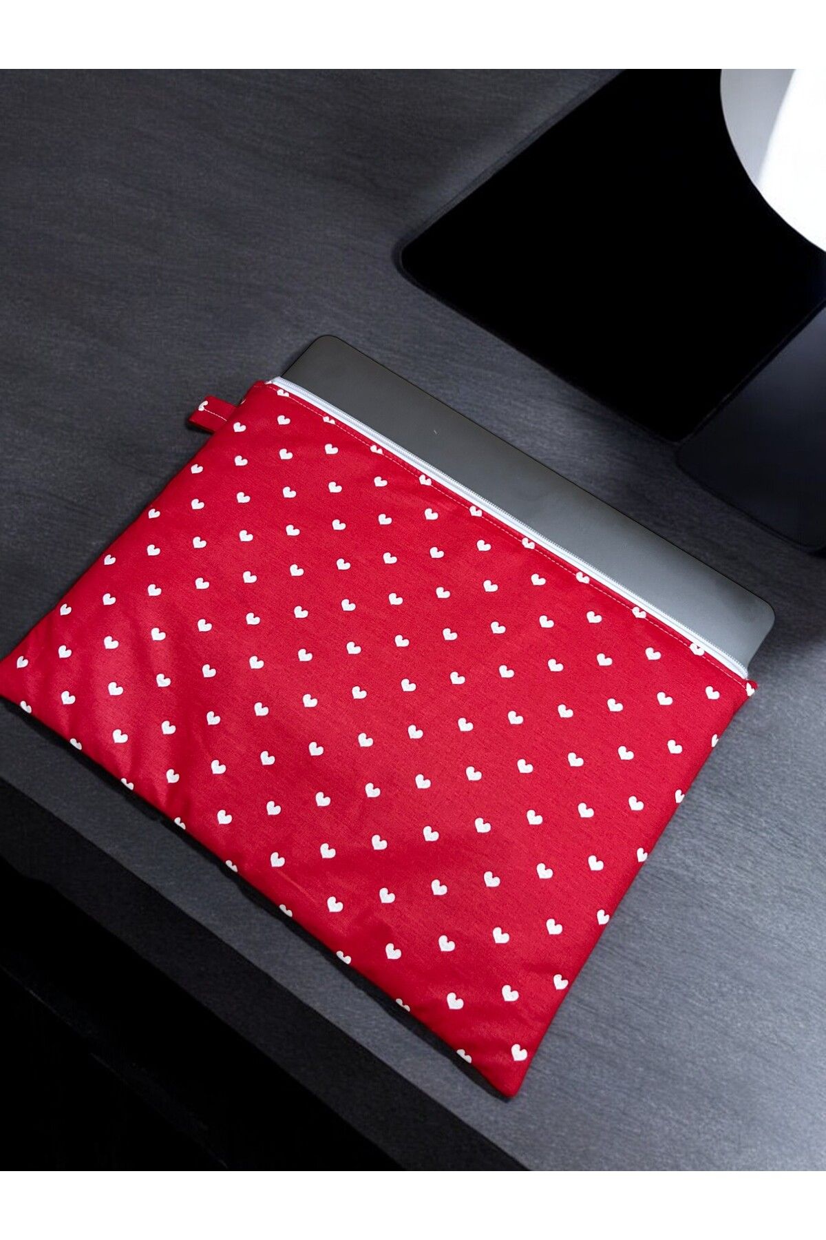 elzripy-Red Heart Pattern MacBook Laptop Tablet Case Thick Protected - All Inches - Computer Case 1