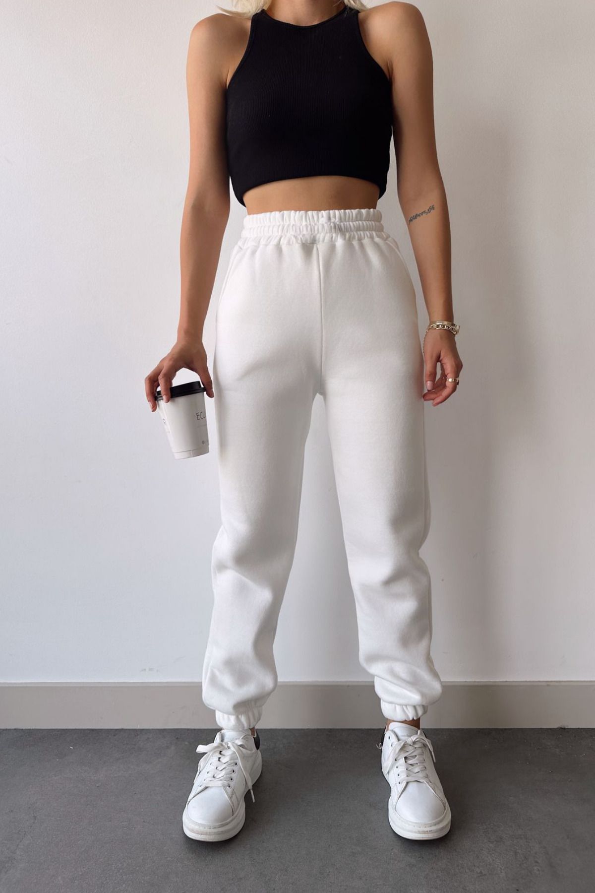 ruNadeS Pantaloni De Sport Jogger Cu Trei Fire Pentru Femei, Cu Picioare Elastice Femeie - L