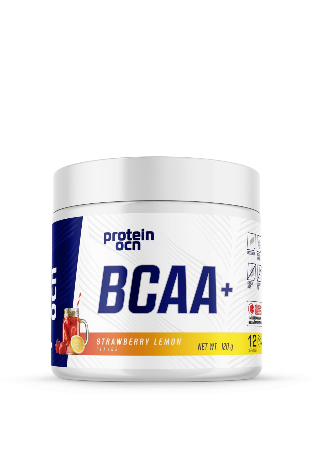 Proteinocean Bcaa+ Strawberry Lemon - 120g - 12 Servis