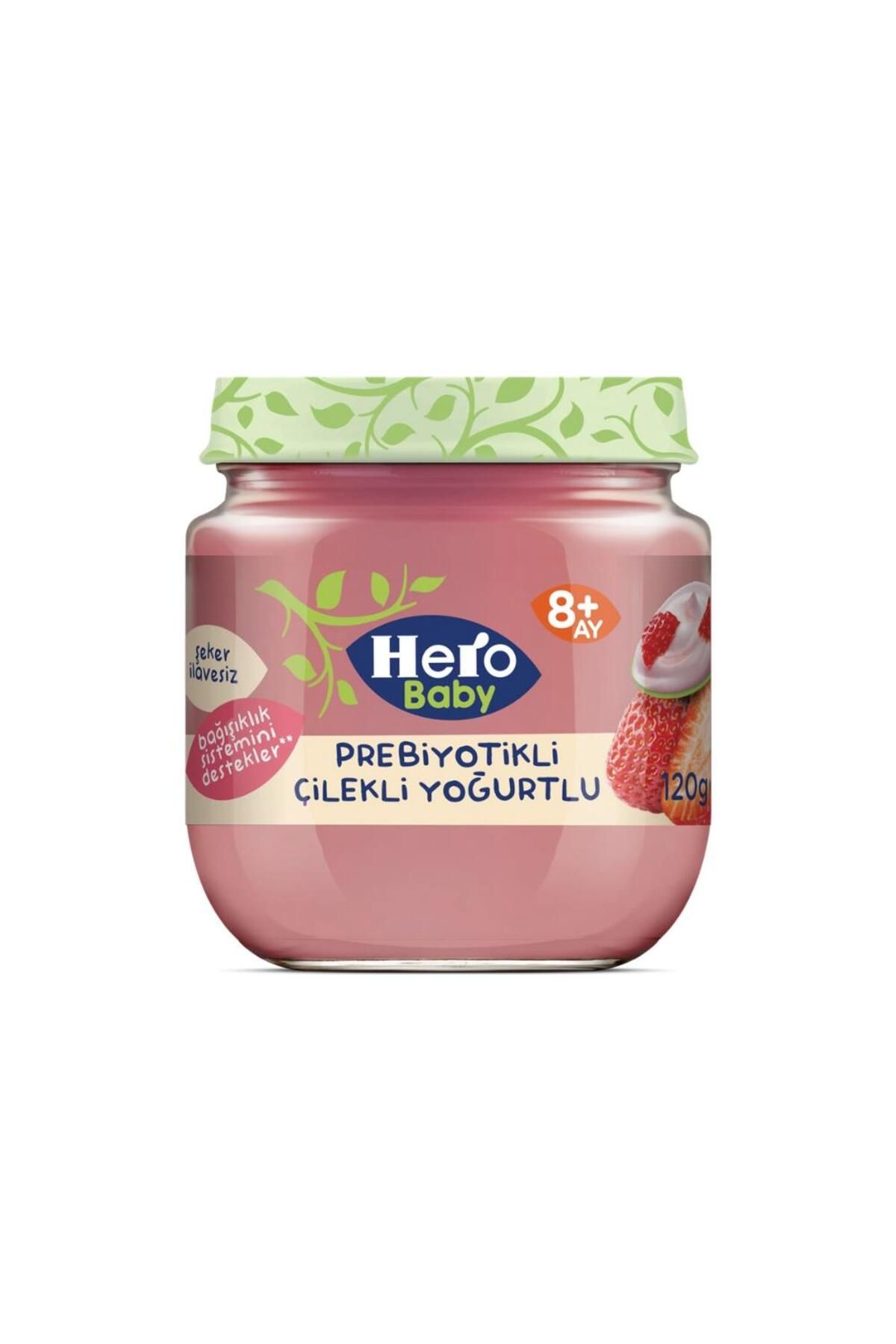 Hero Baby Prebiyotikli Çilekli Yoğurtlu Kavanoz Maması 120 gr