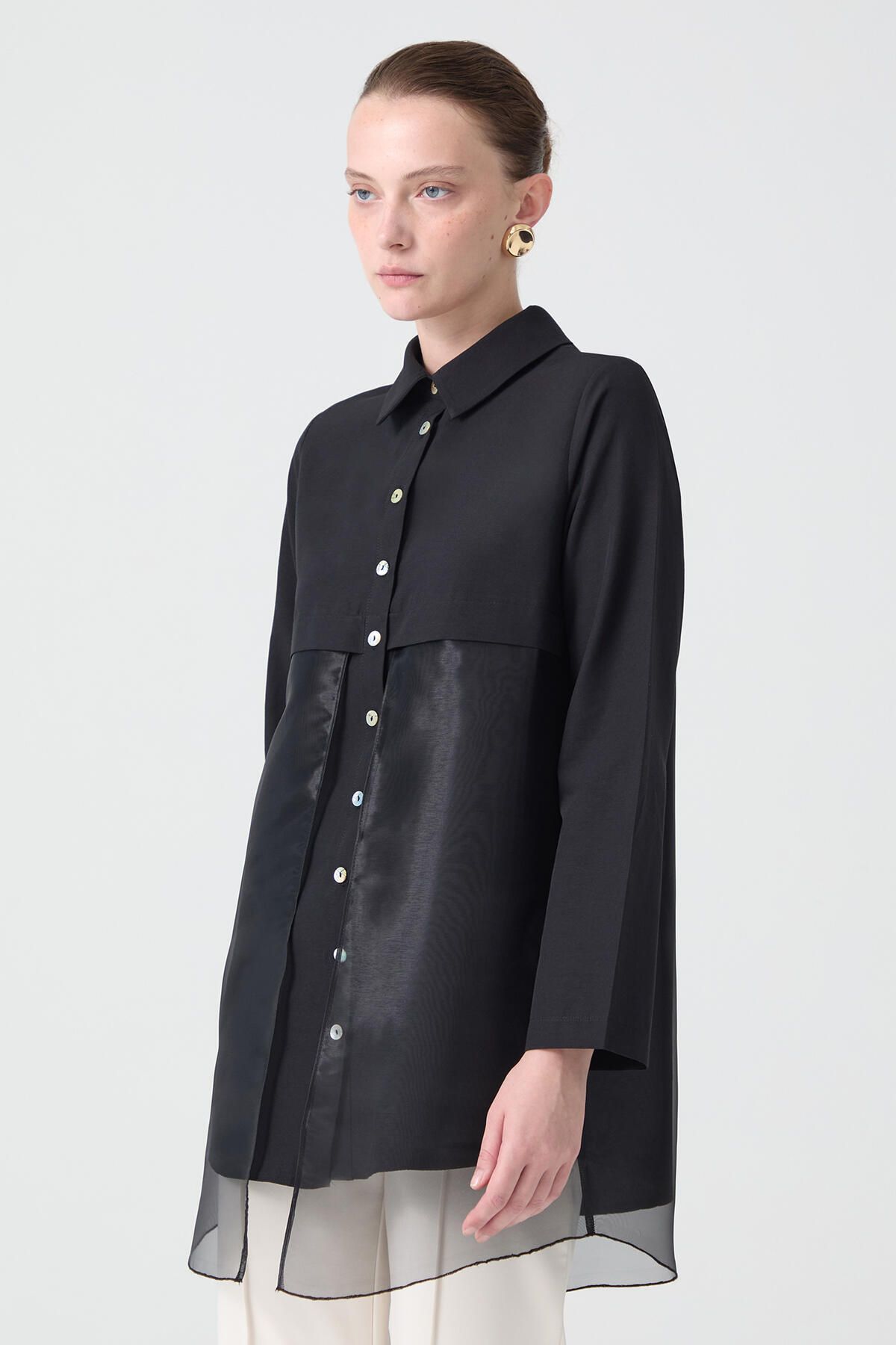 Touché Privé-Organze Detailed Shirt 5