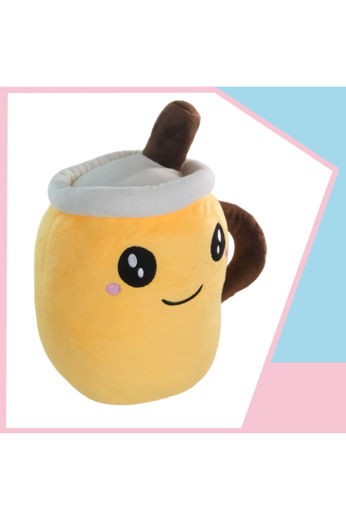 Dada Toys KAHVE KUPASI YASTIK PELUŞ UYKU ARKADAŞI 30 CM SARI YNSMR
