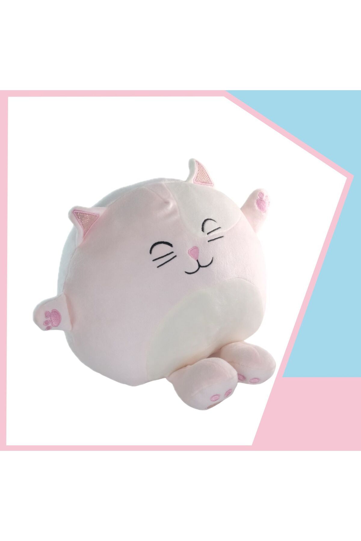 Dada Toys KEDİ YASTIK PELUŞ UYKU ARKADAŞI 35 CM PEMBE YNSMR
