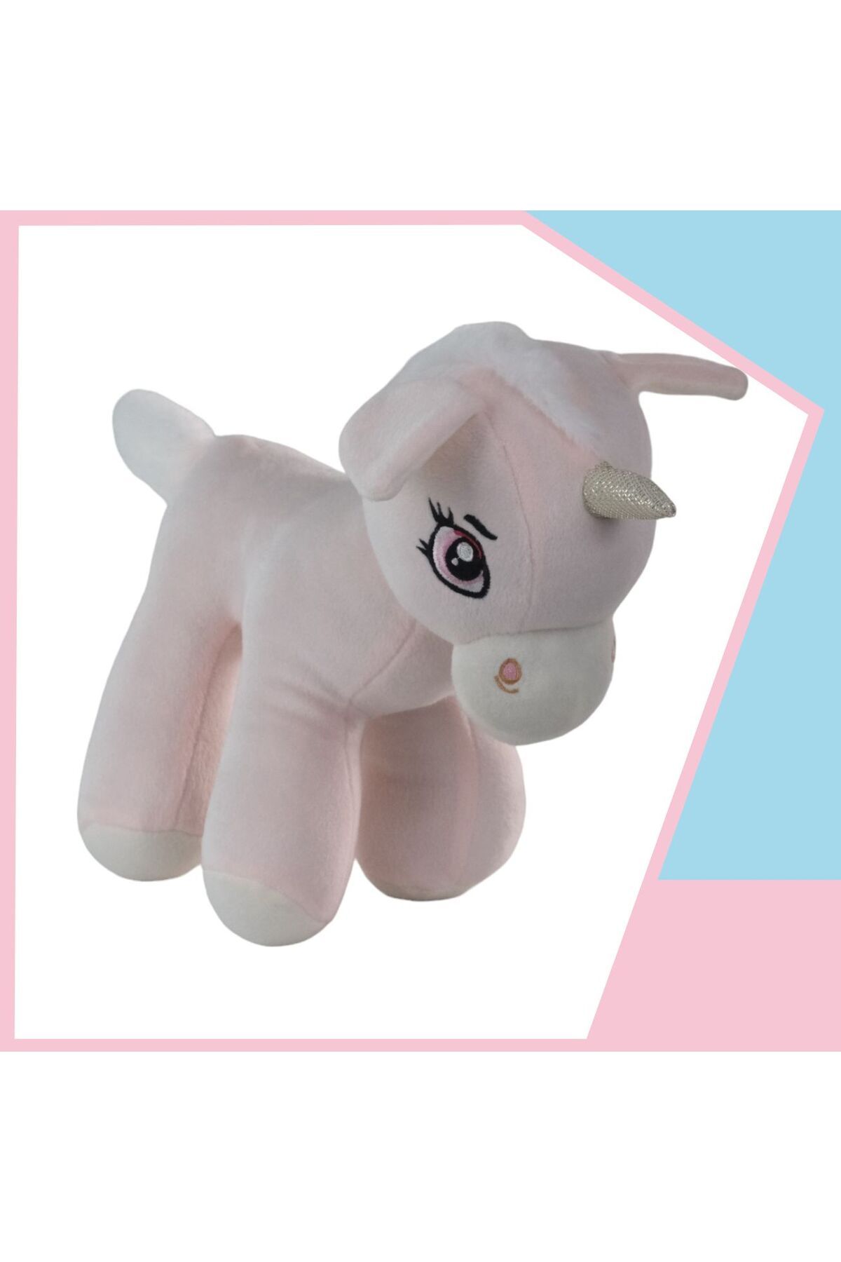 Dada Toys UNİCORN BOYNUZLU PONNY AT PELUŞ UYKU ARKADAŞI 34 CM PEMBE YNSMR