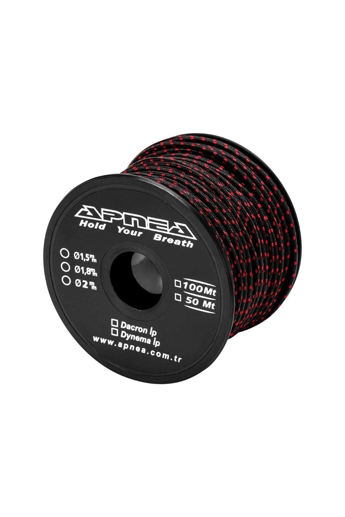 Apnea Dyneema Ip 1,8mm 50m Bobin (KIRMIZI-SİYAH)