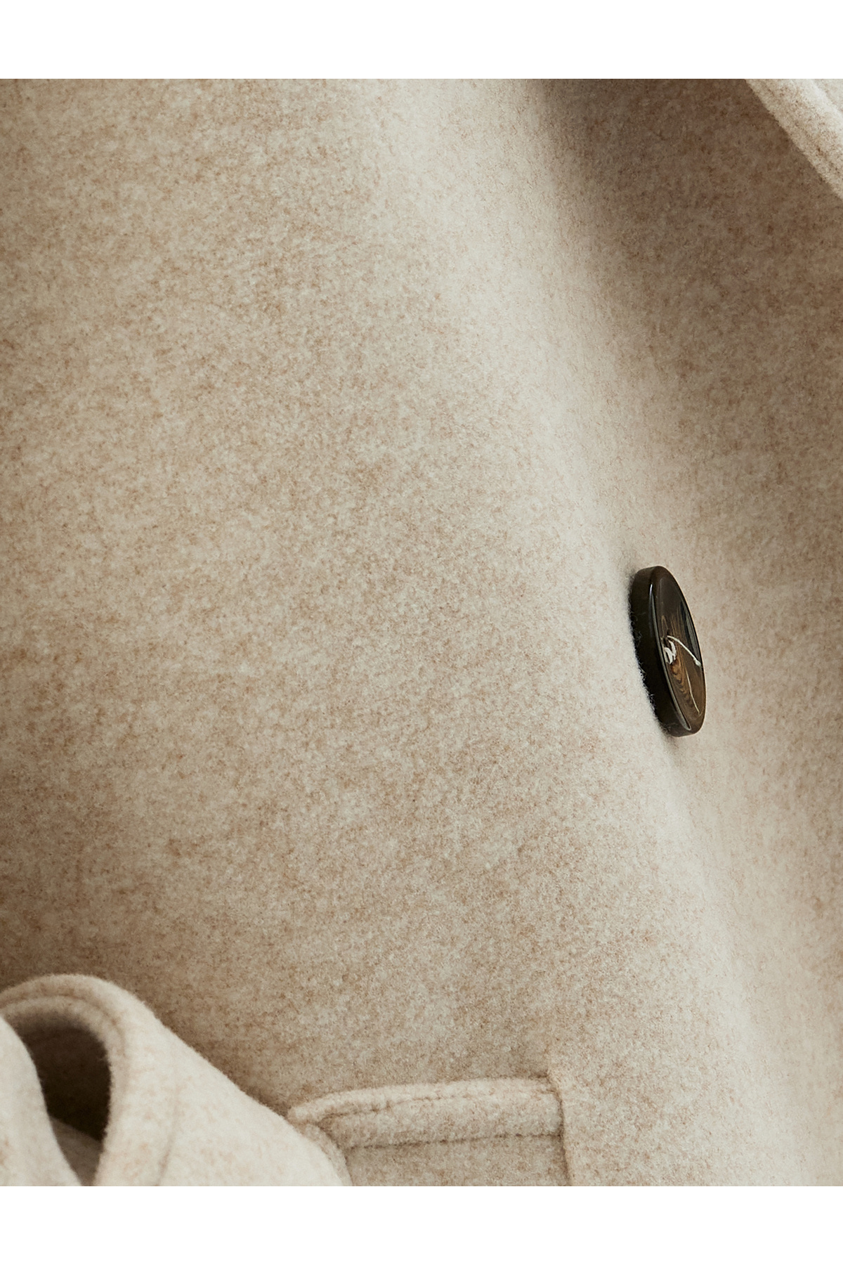 Koton  Apolet Detaylı Cepli Kemerli Kruvaze Ekstra Uzun Kaşe Kaban - Görsel 7