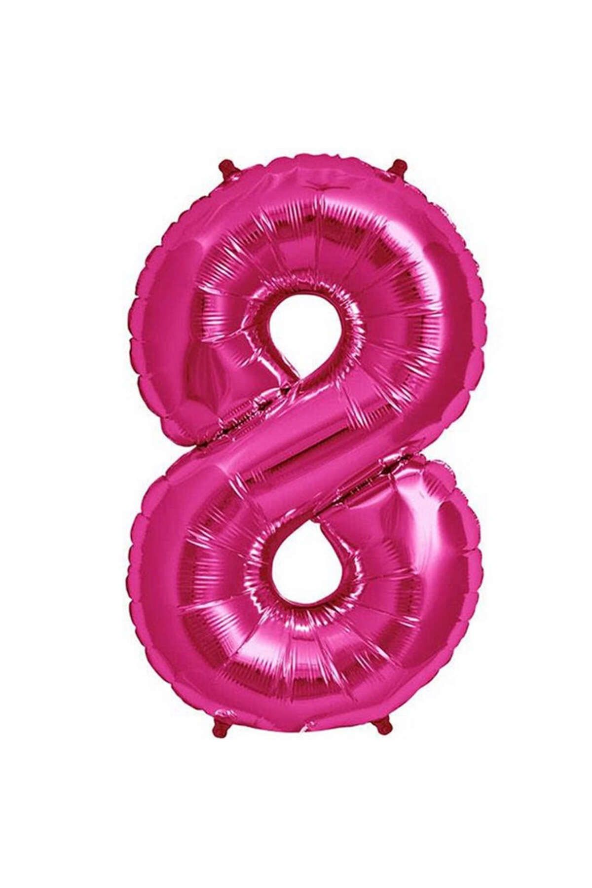 ZERO LAND - 16 inç 8 Rakamı Folyo Balon Pembe 40 cm YKTSN